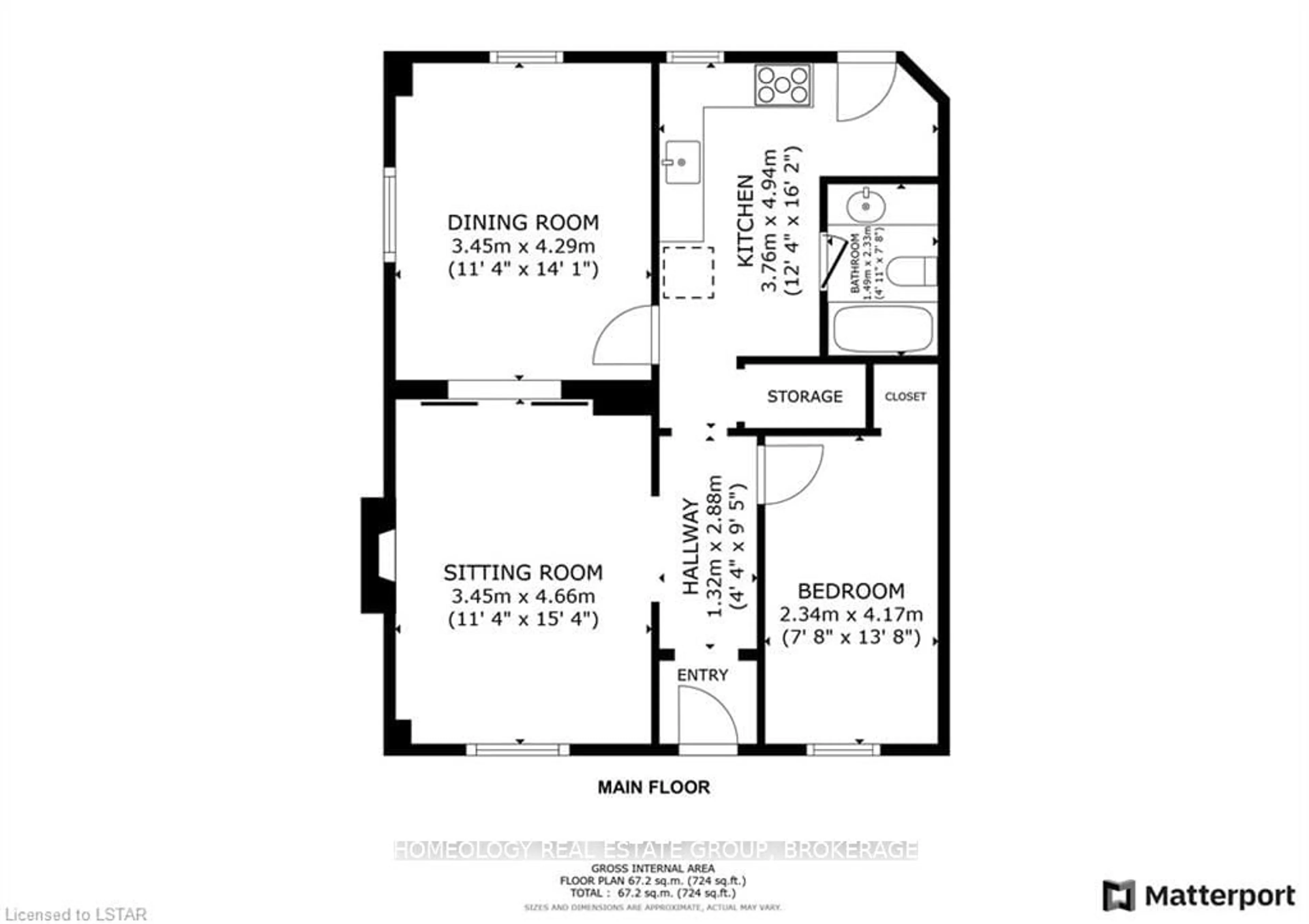 Floor plan for 71 STANLEY St, London Ontario N6C 1B3