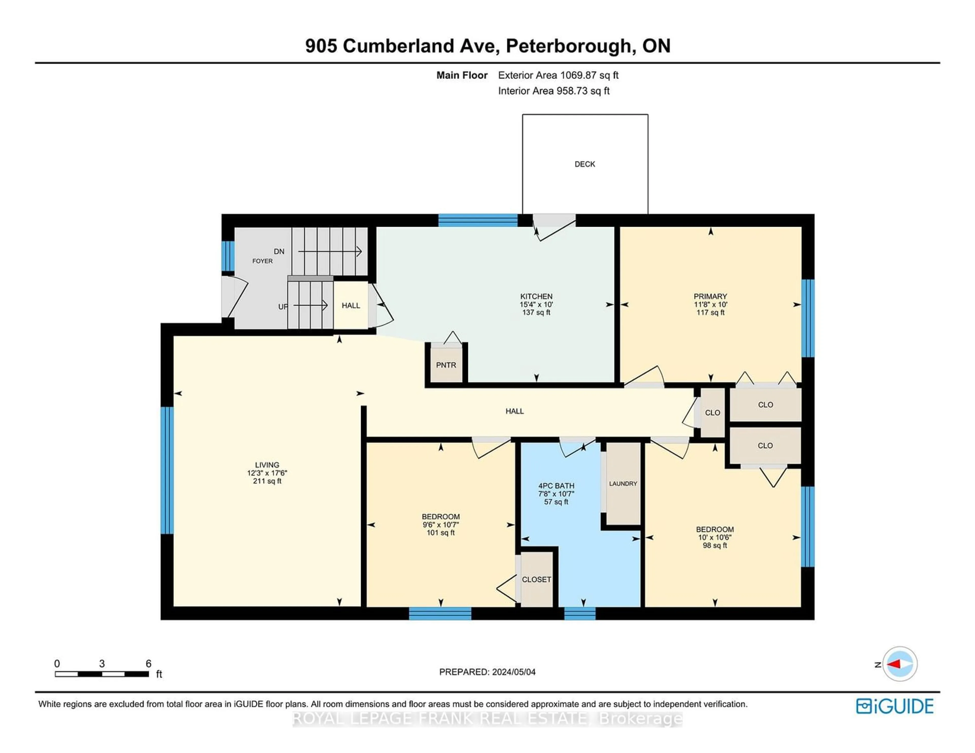 Floor plan for 905 Cumberland Ave, Peterborough Ontario K9H 7B3