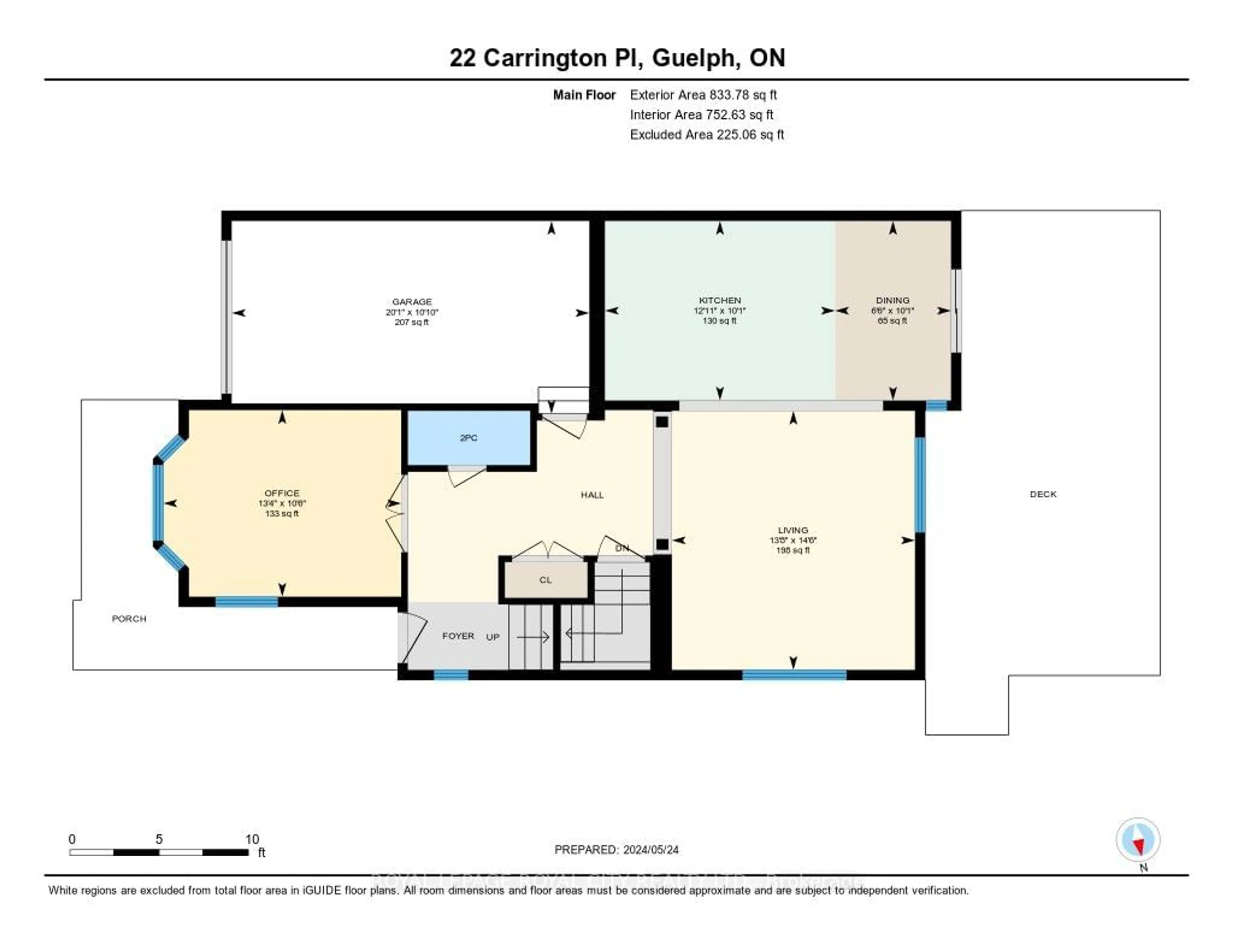 Floor plan for 22 Carrington Pl, Guelph Ontario N1G 5C2