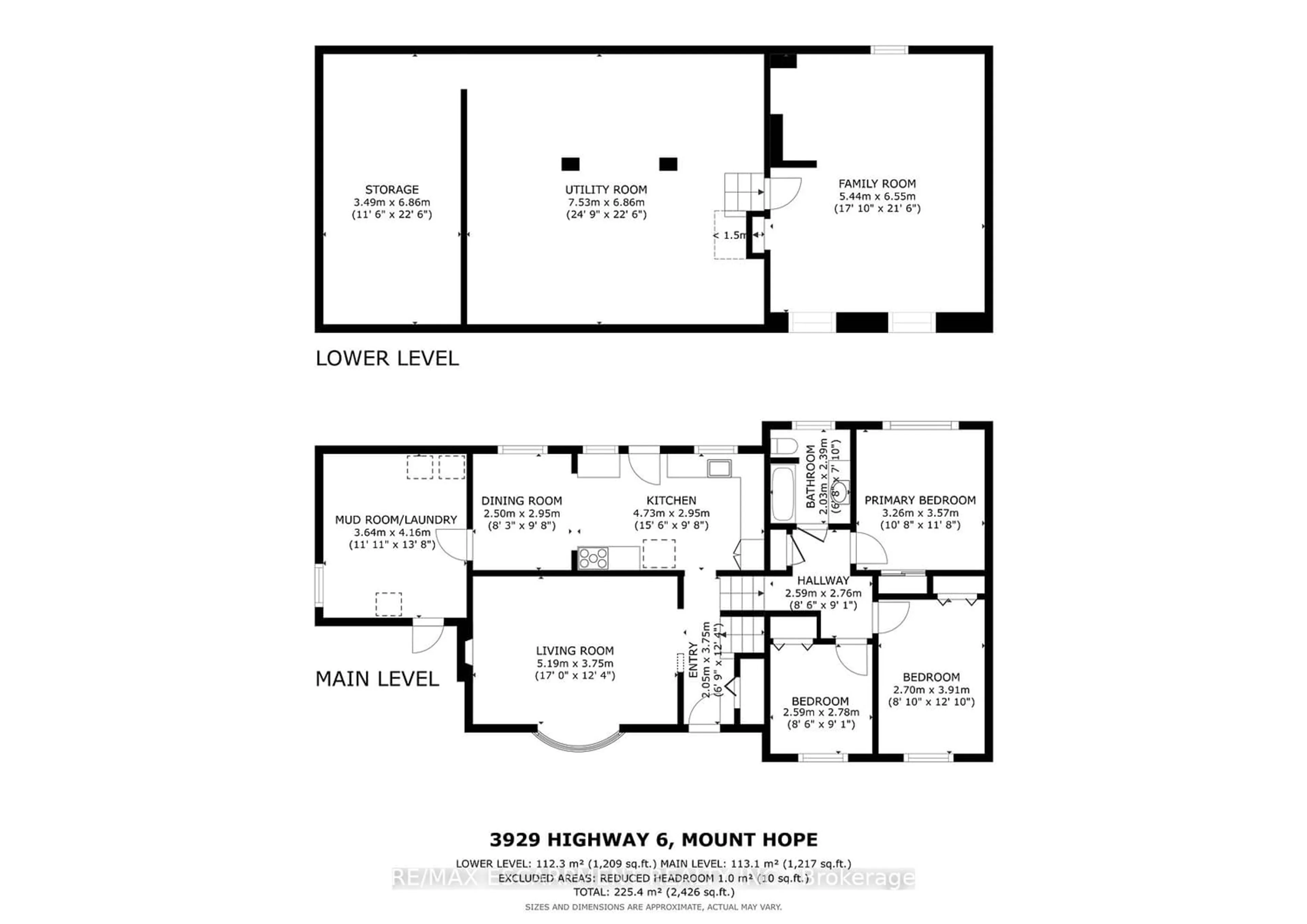 Floor plan for 3929 Highway 6, Hamilton Ontario L0R 1W0