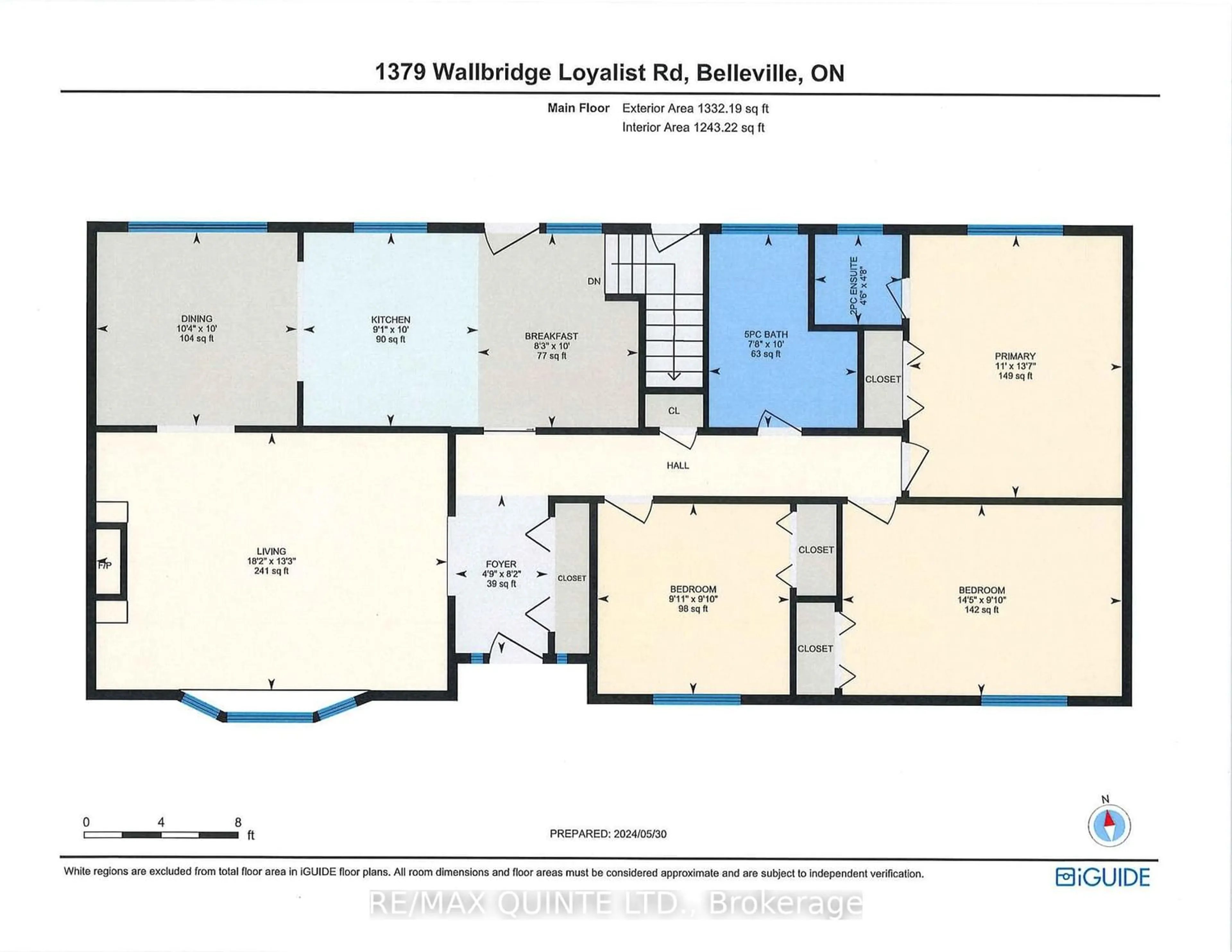 Floor plan for 1379 Wallbridge Loyalist Rd, Quinte West Ontario K8N 4Z5