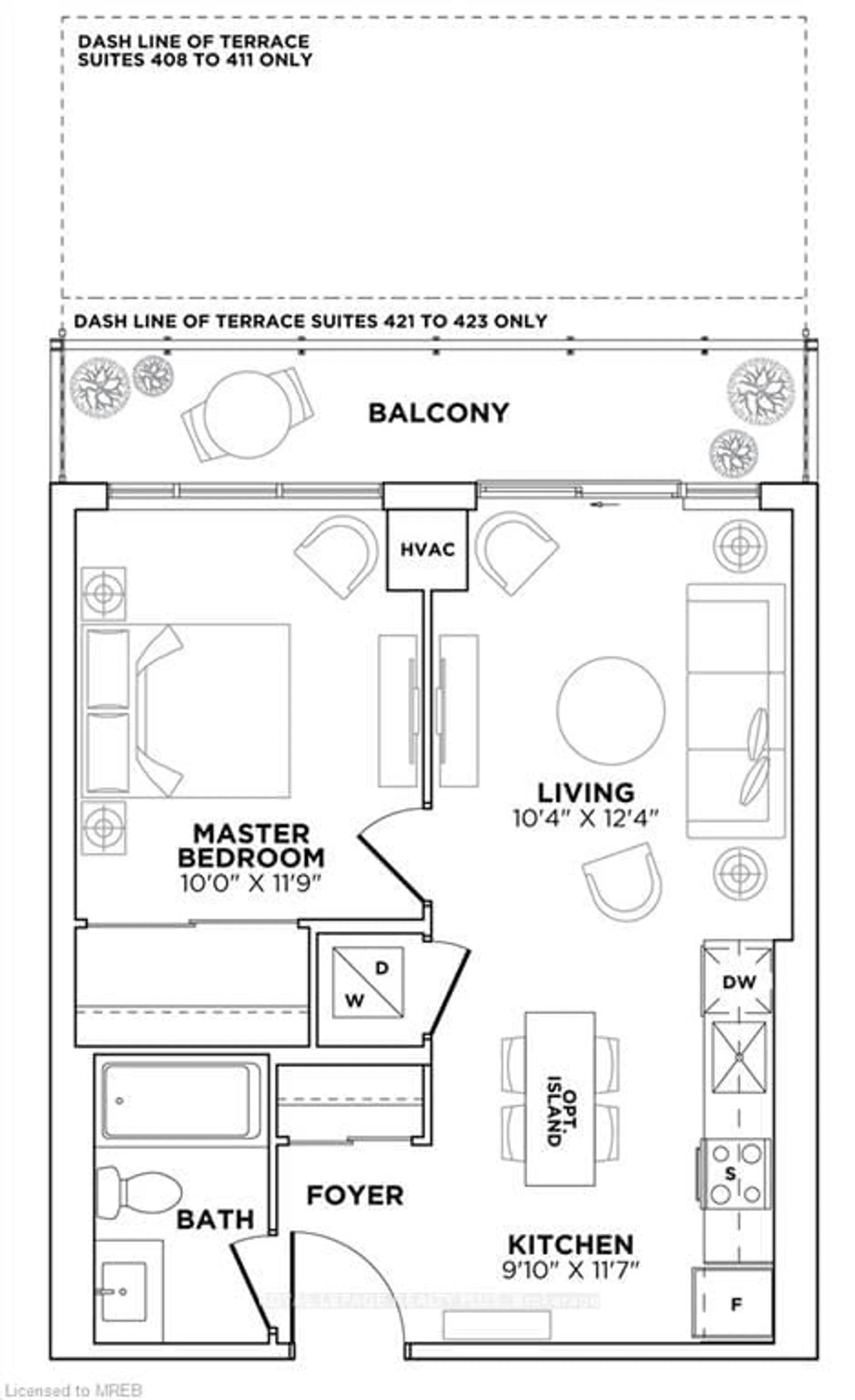 Floor plan for 212 King William St #508, Hamilton Ontario L8N 1B5