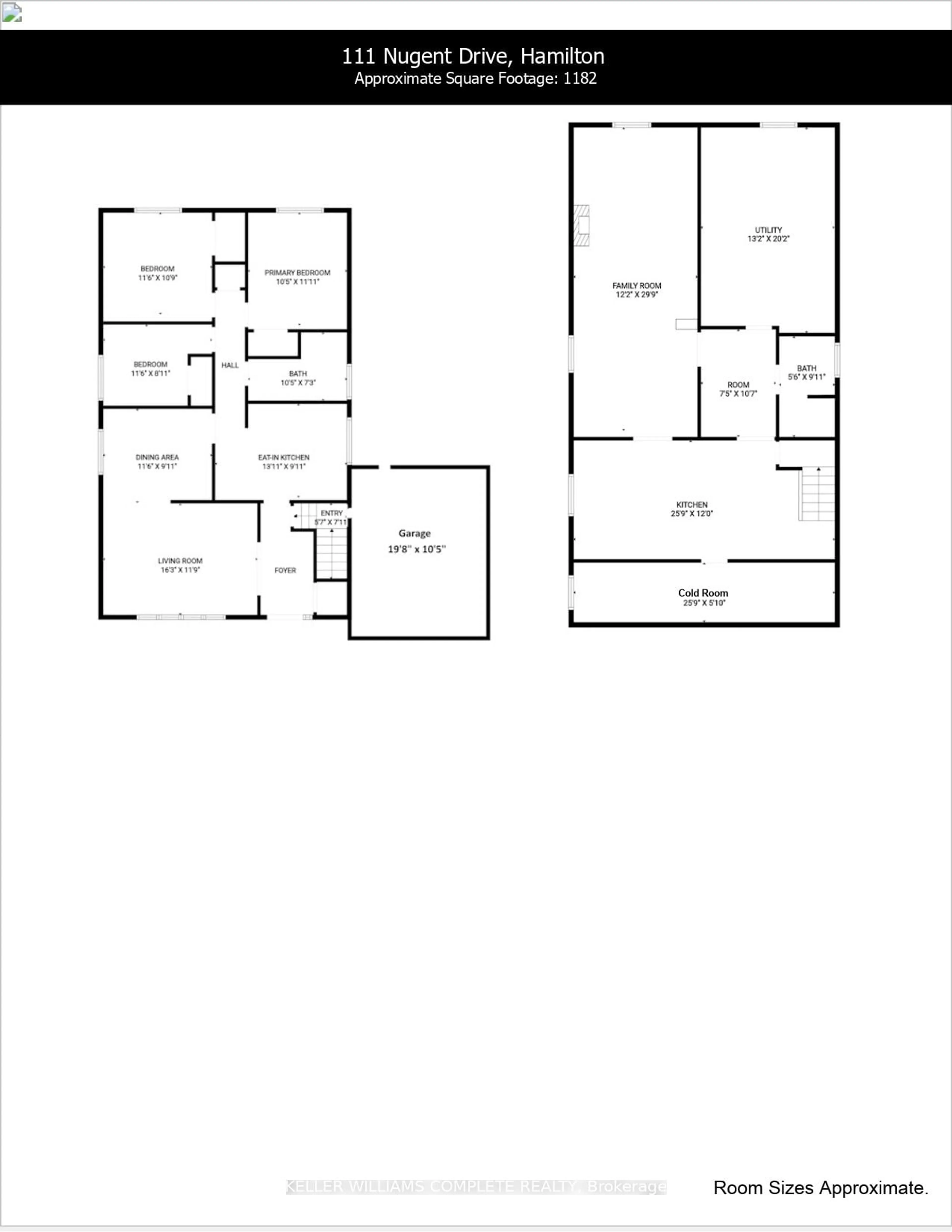Floor plan for 111 Nugent Dr, Hamilton Ontario L8H 2N2