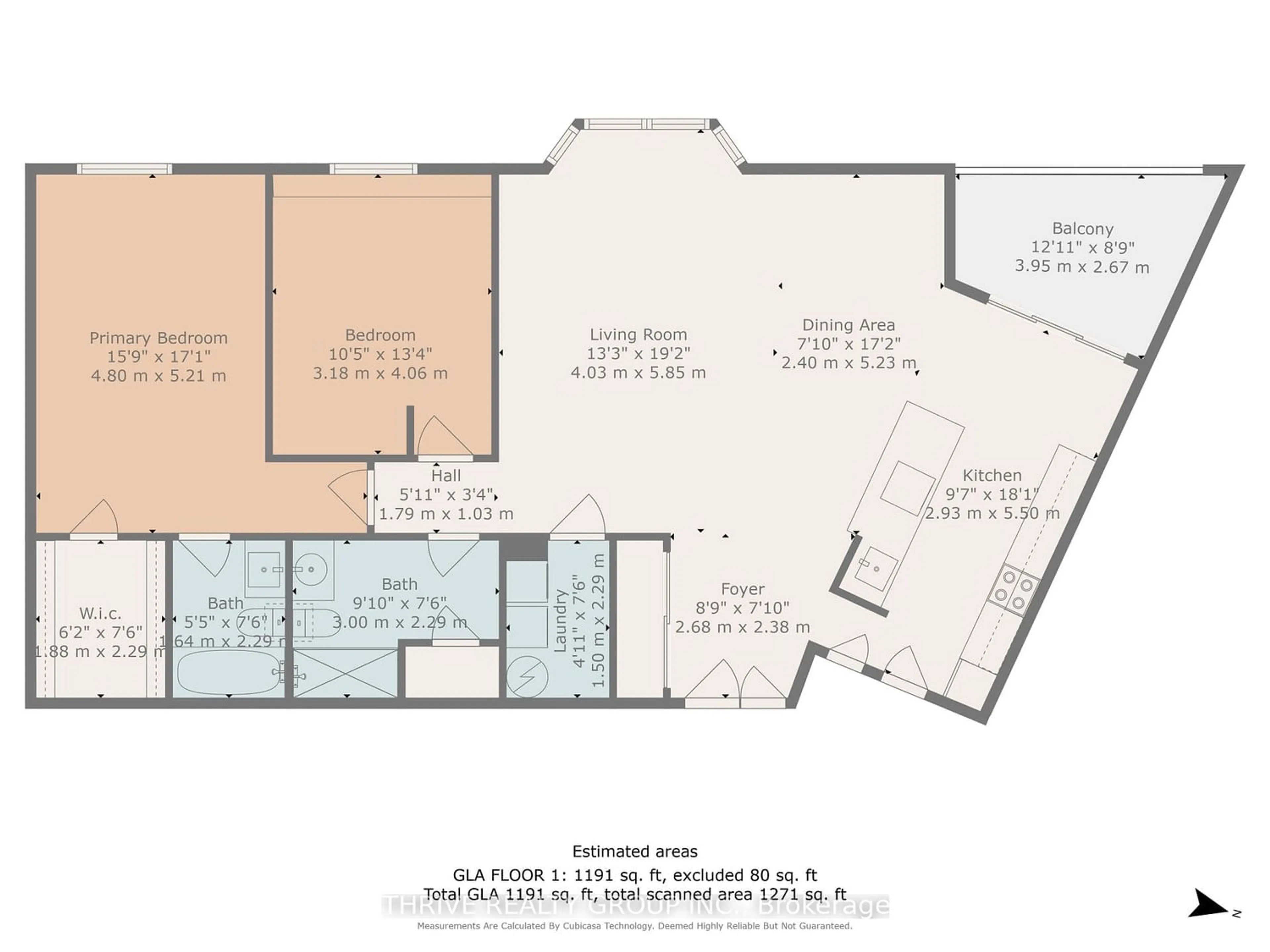 Floor plan for 500 Talbot St #403, London Ontario N6A 2S3