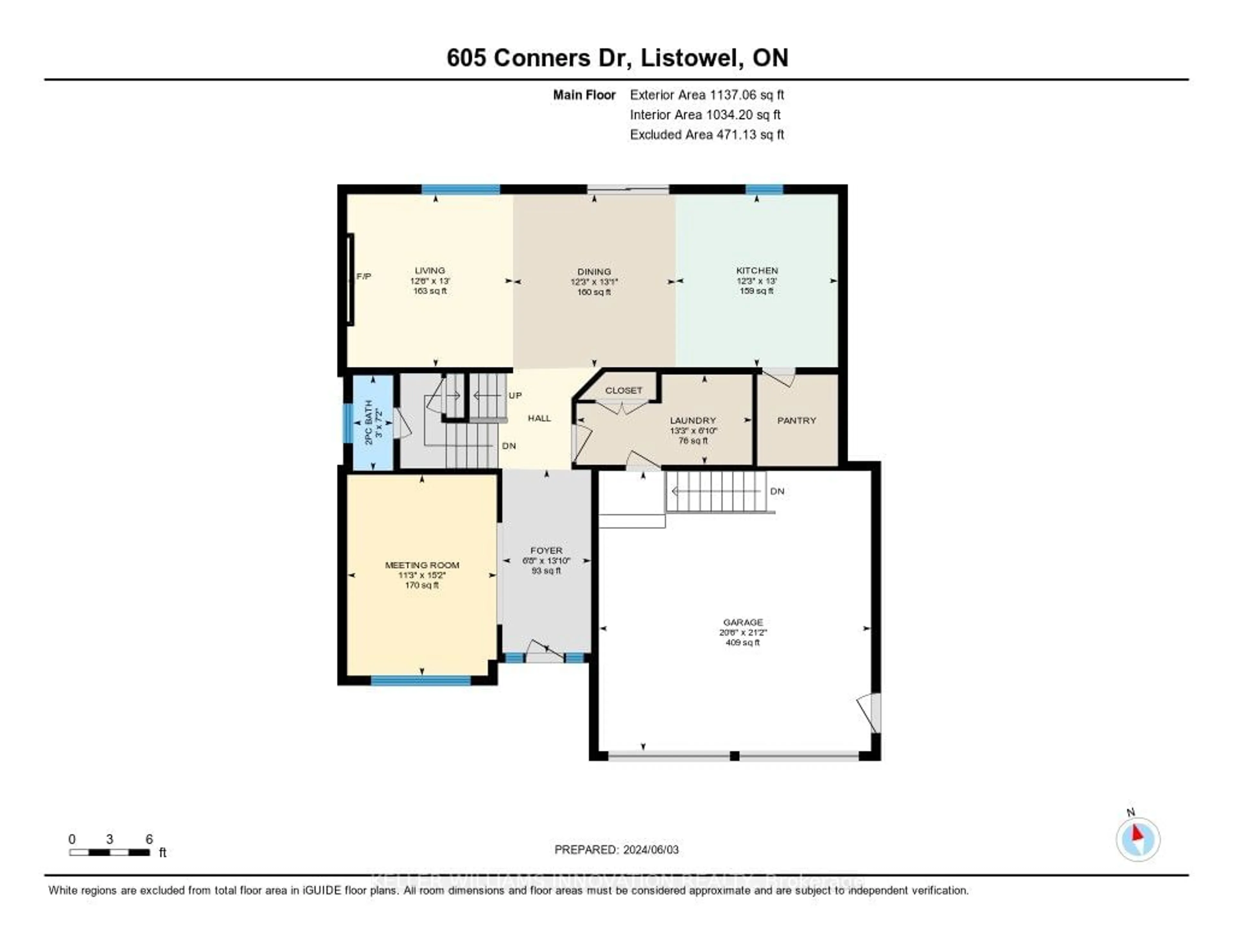 Floor plan for 605 Conners Dr, North Perth Ontario N4W 0J3