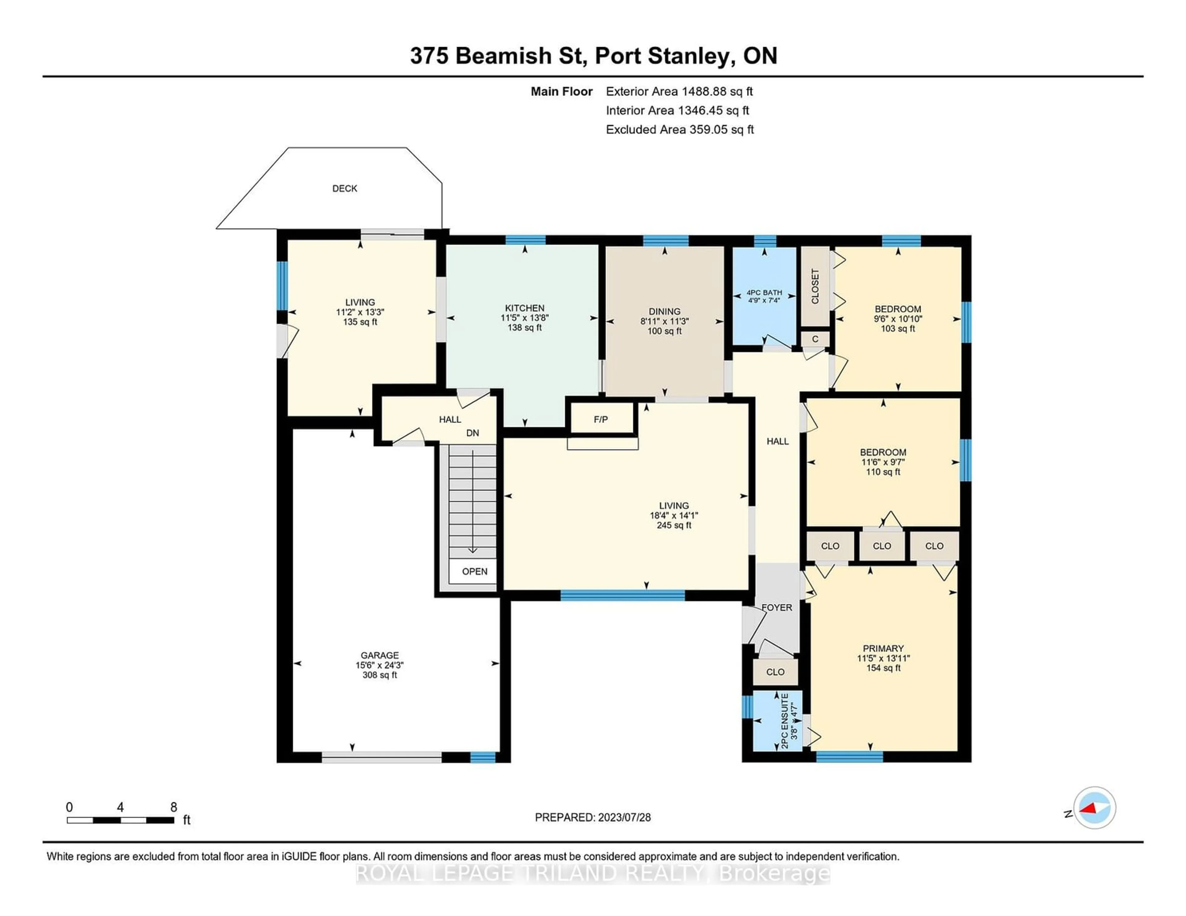 Floor plan for 375 Beamish St, Central Elgin Ontario N5L 1H5