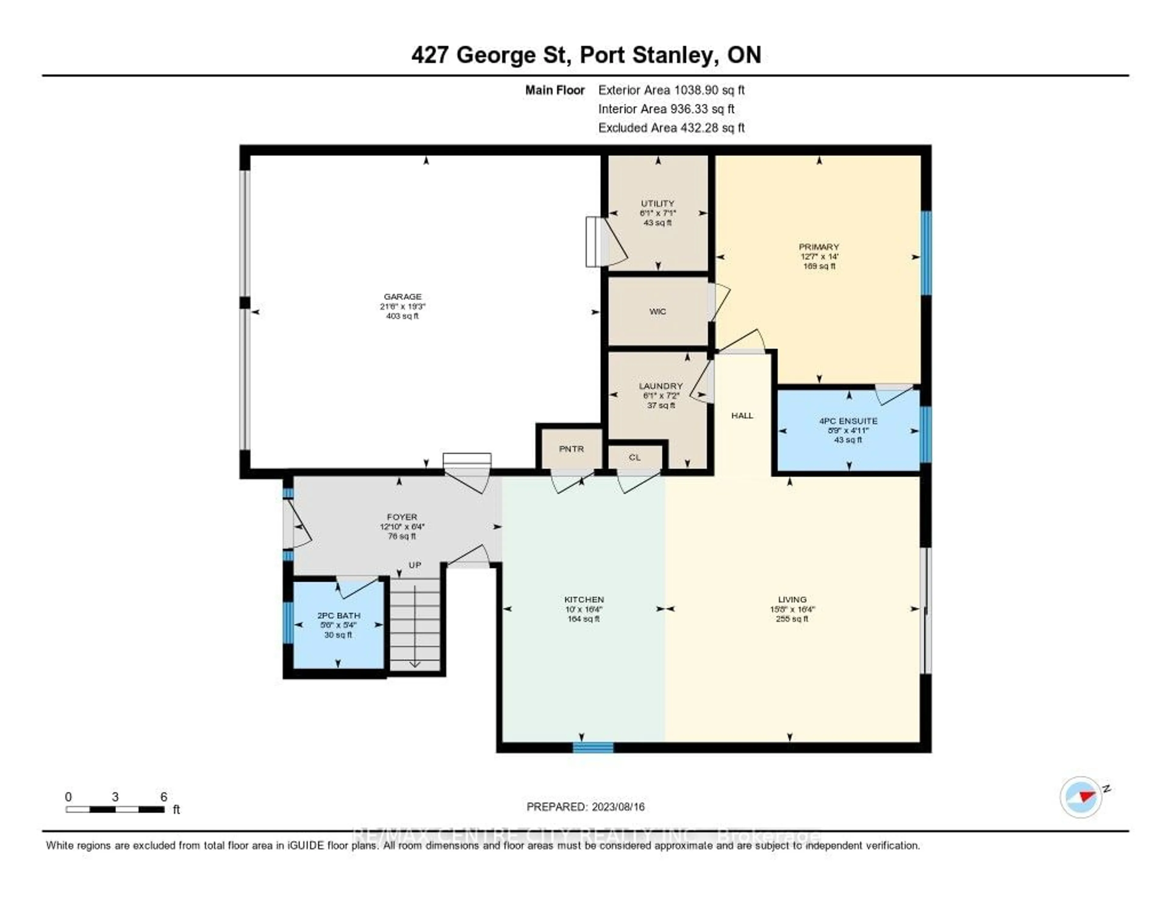 Floor plan for 427 George St, Central Elgin Ontario N5L 1G4