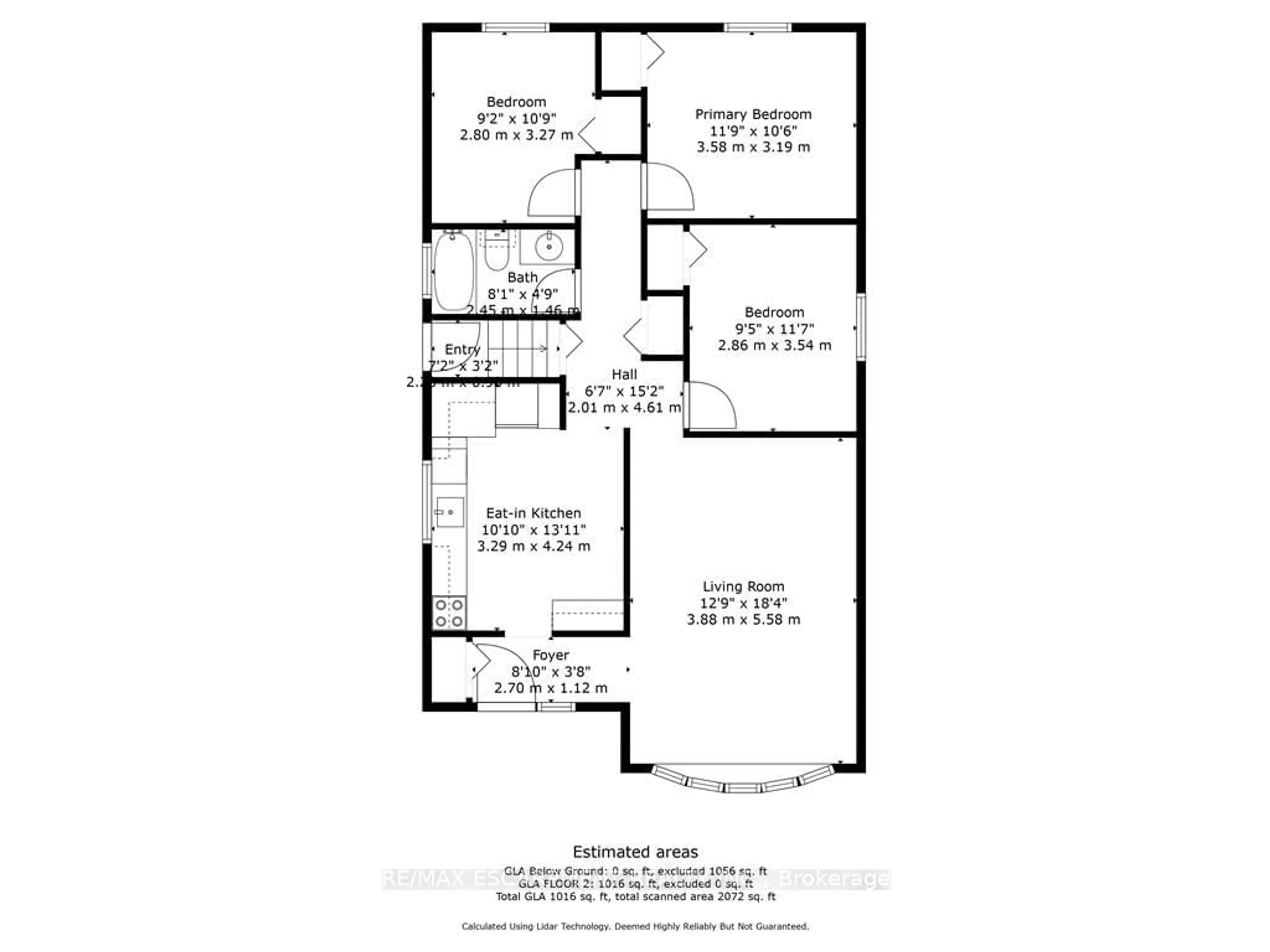 Floor plan for 247 Fernwood Cres, Hamilton Ontario L8T 3L7