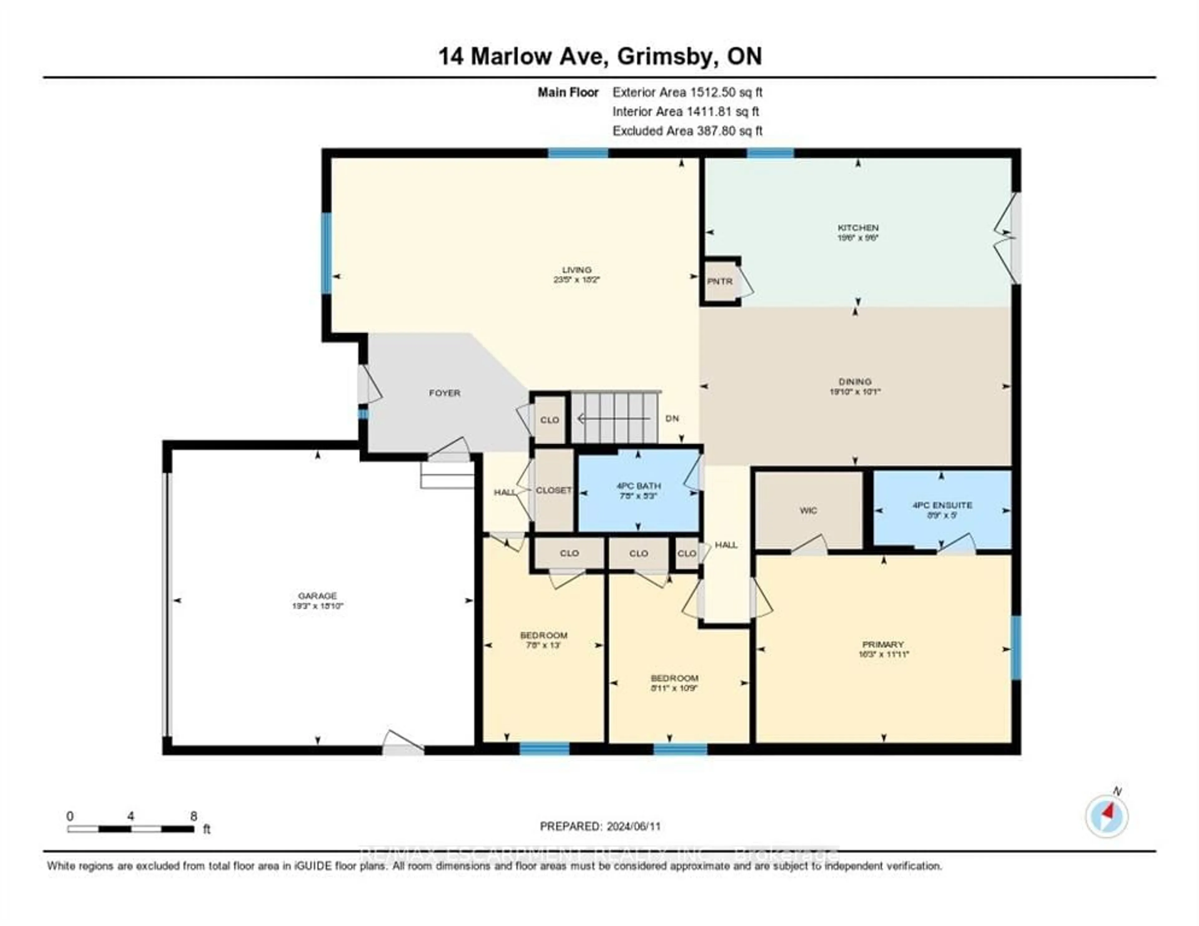 Floor plan for 14 Marlow Ave, Grimsby Ontario L3M 1Y3