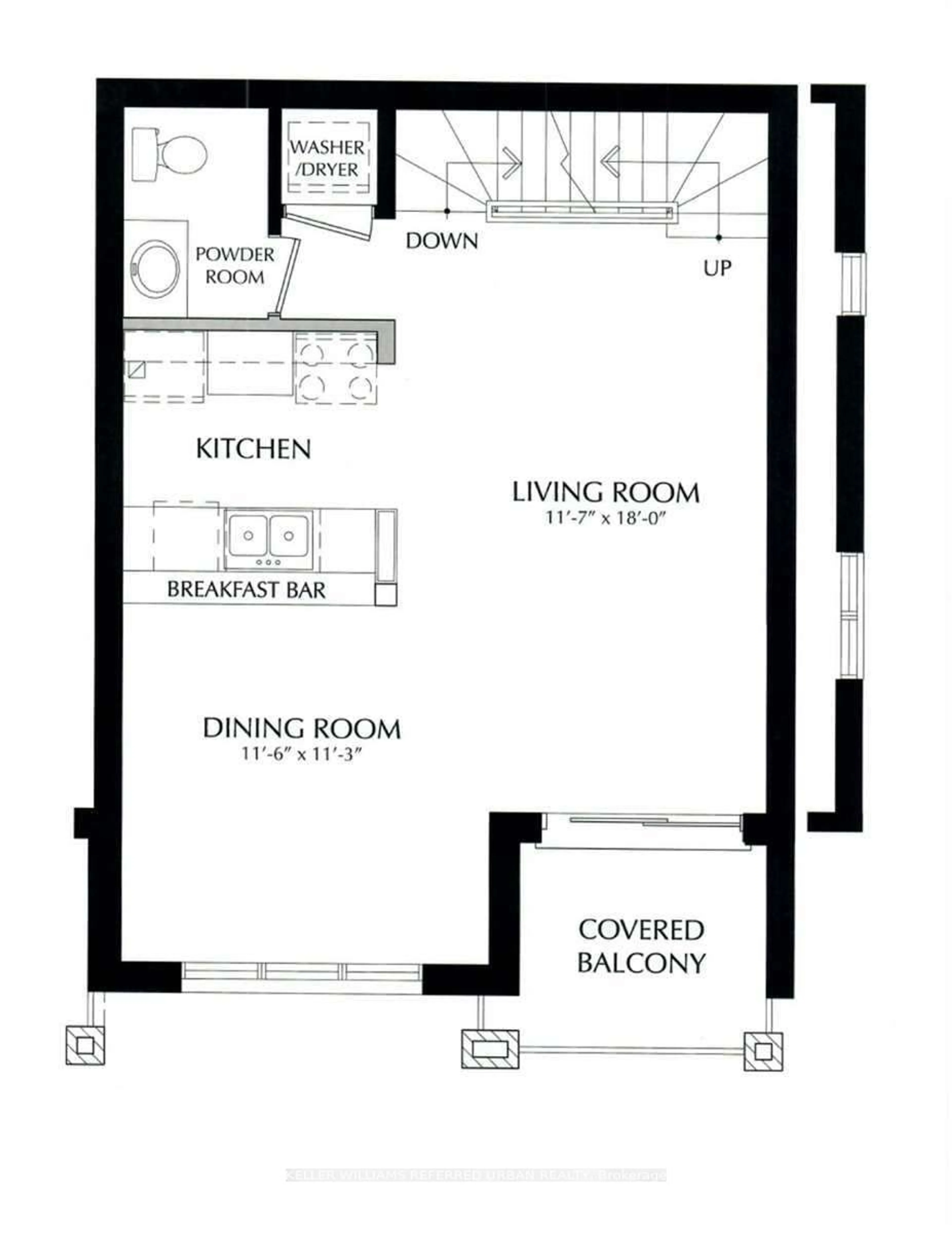 Floor plan for 33 Jarvis St #13, Brantford Ontario N3T 4A7