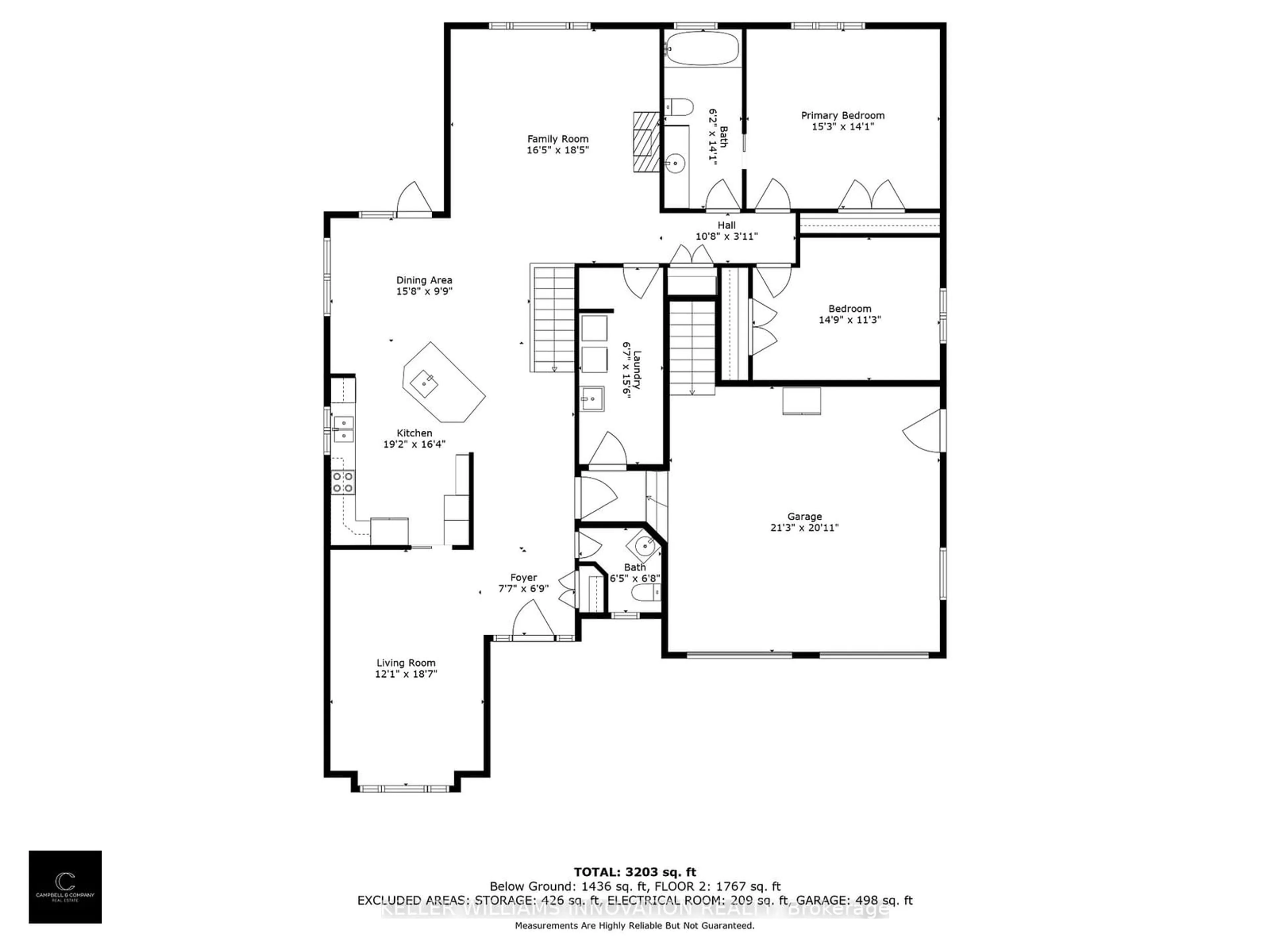 Floor plan for 155 North Park St, Brantford Ontario N3R 4K7