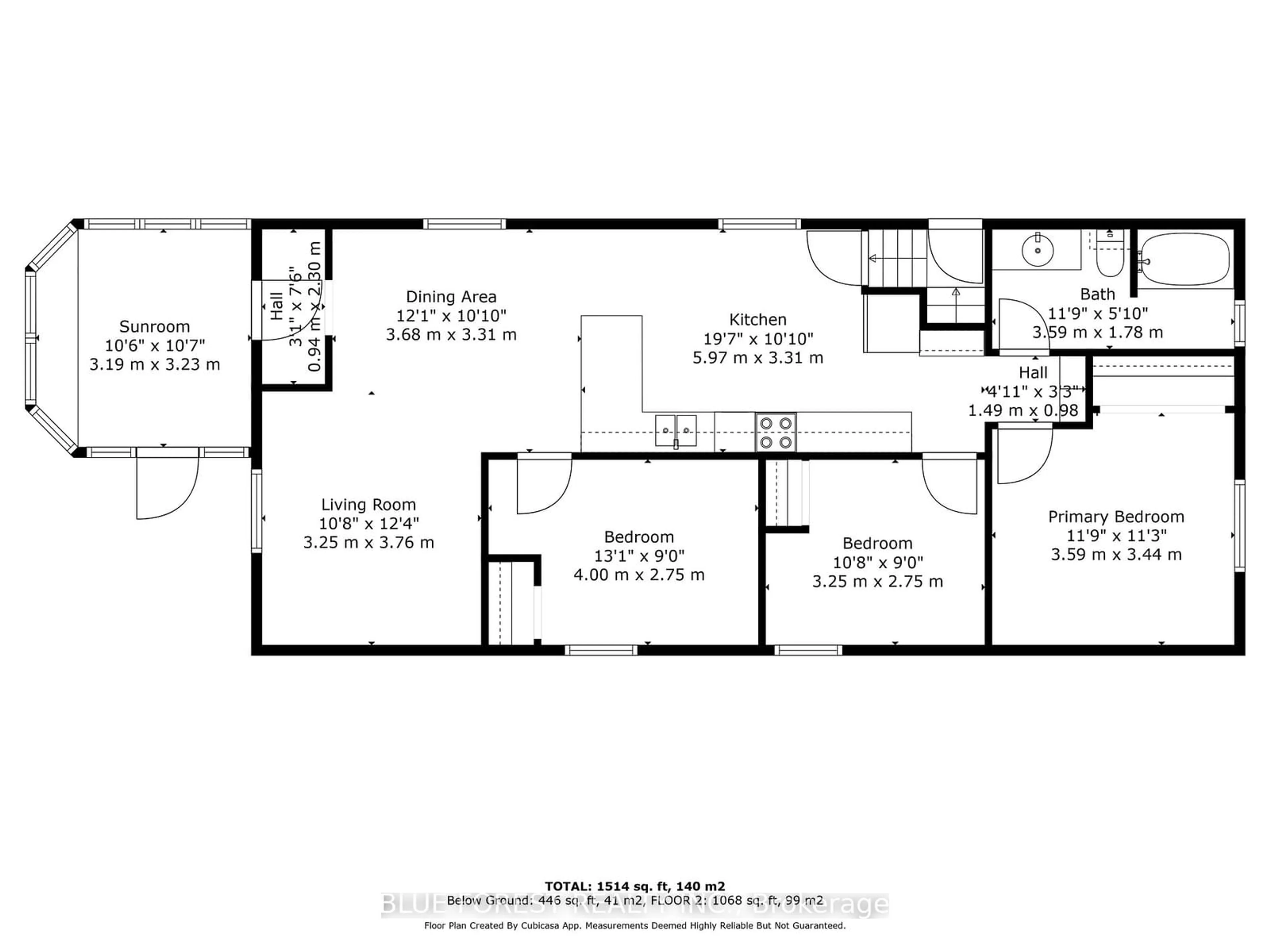 Floor plan for 236 Bernard Ave, London Ontario N6A 2M8