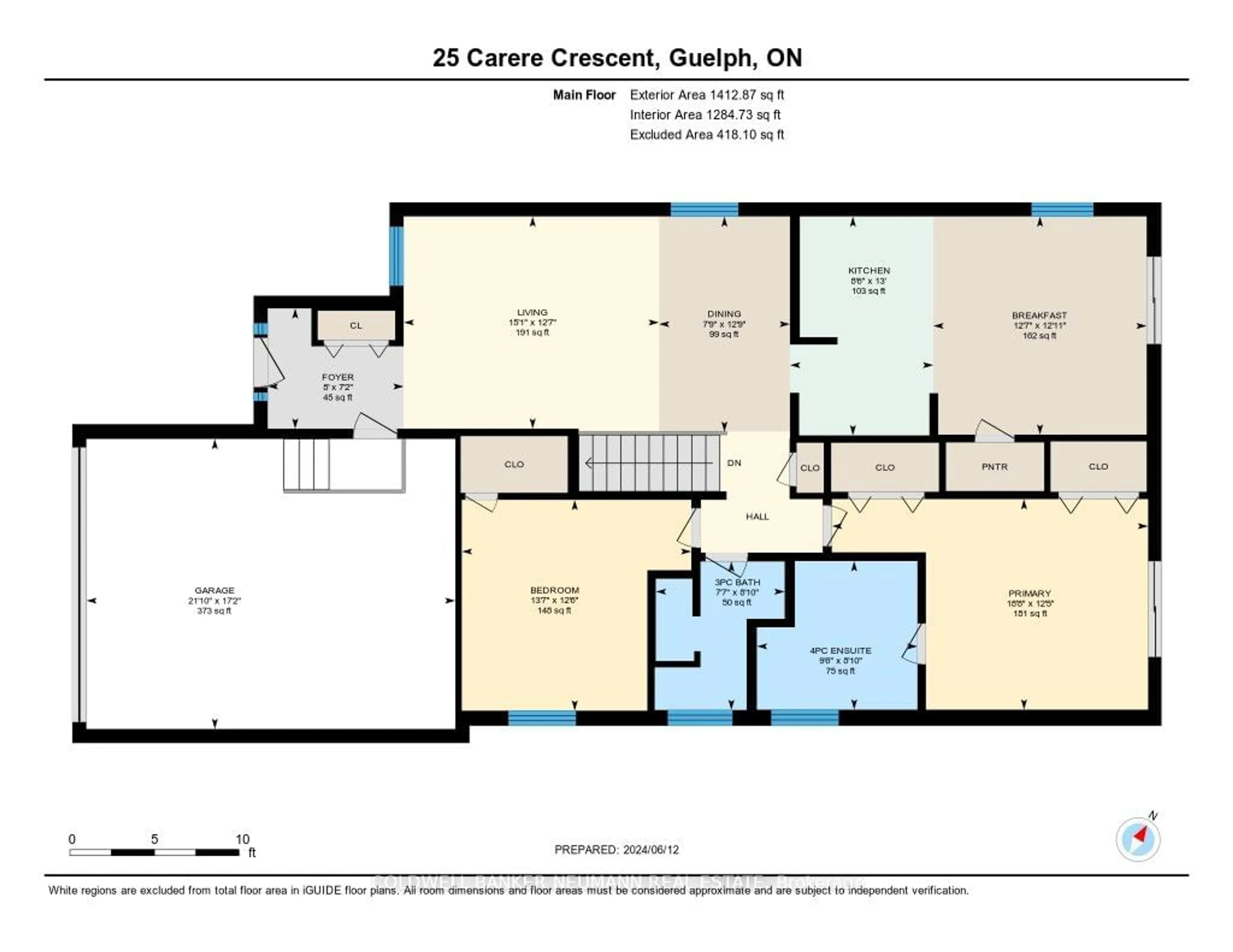 Floor plan for 25 Carere Cres, Guelph Ontario N1E 0E3