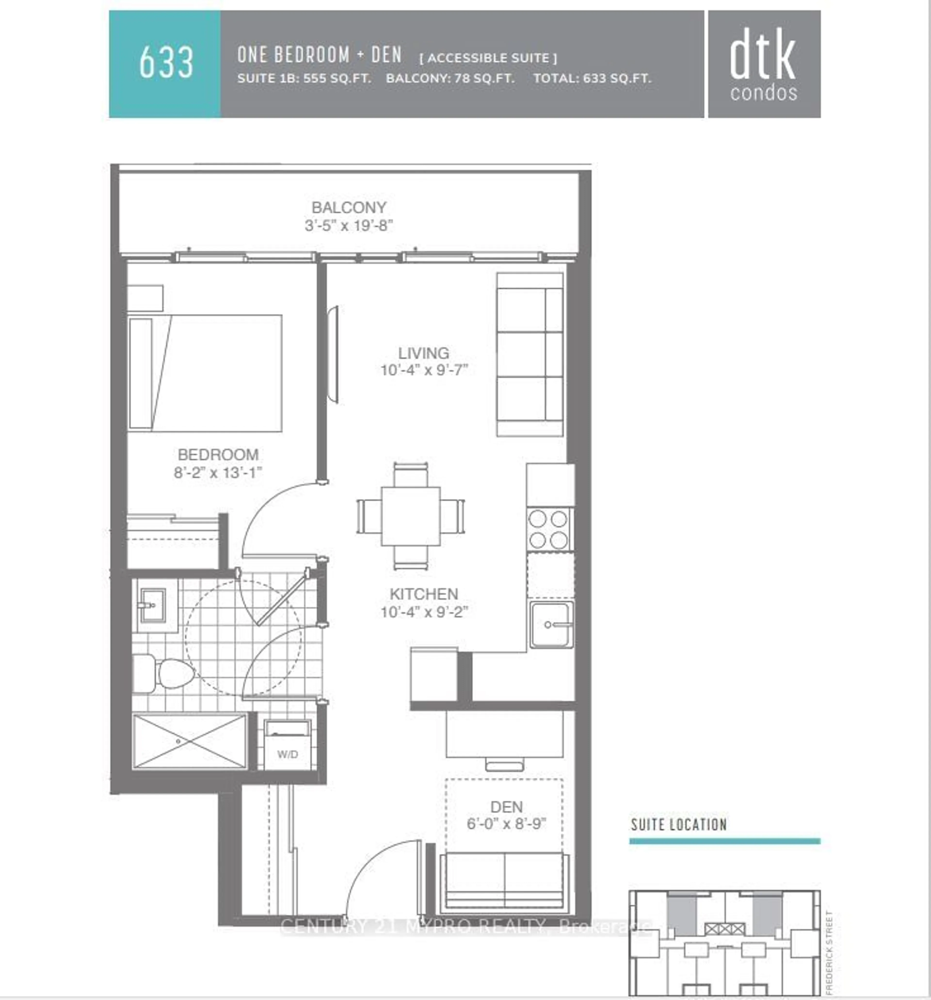 Floor plan for 60 Frederick St ##1103, Kitchener Ontario N2H 0C7