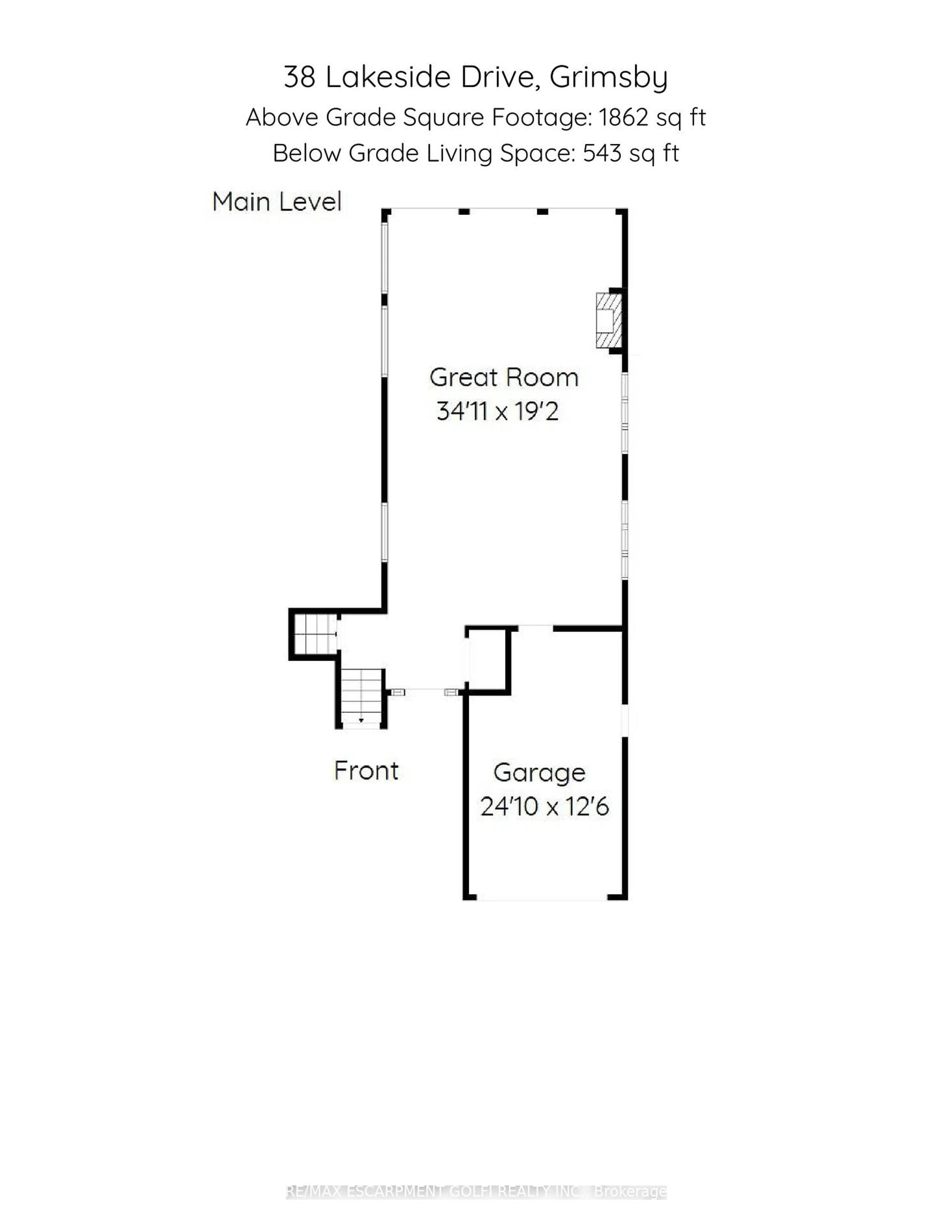 Floor plan for 38 Lakeside Dr, Grimsby Ontario L3M 2L2