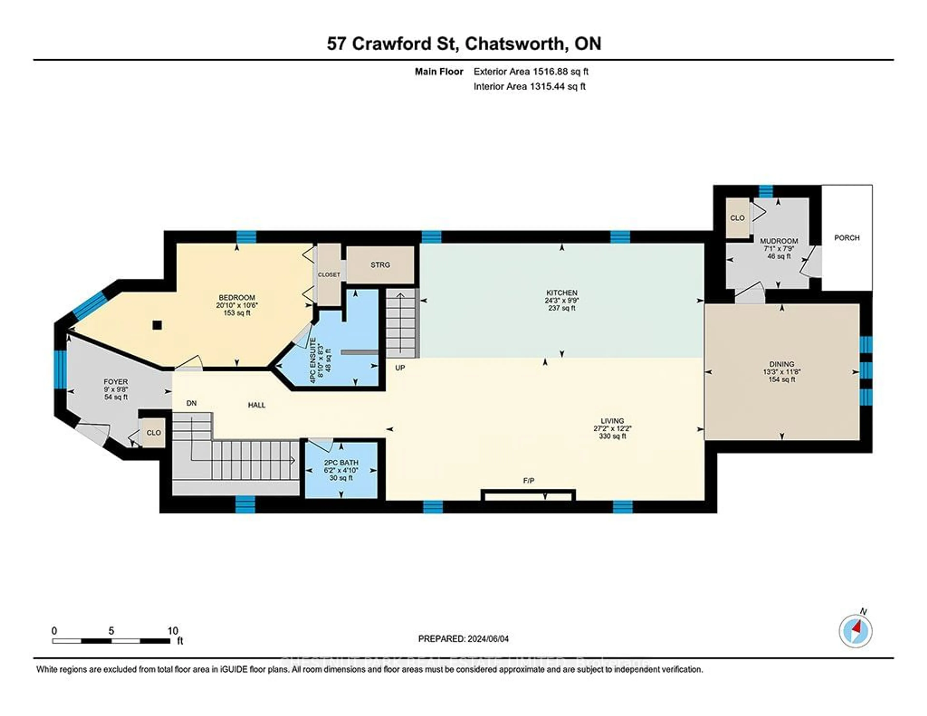 Floor plan for 57 Crawford St, Chatsworth Ontario N0H 1G0