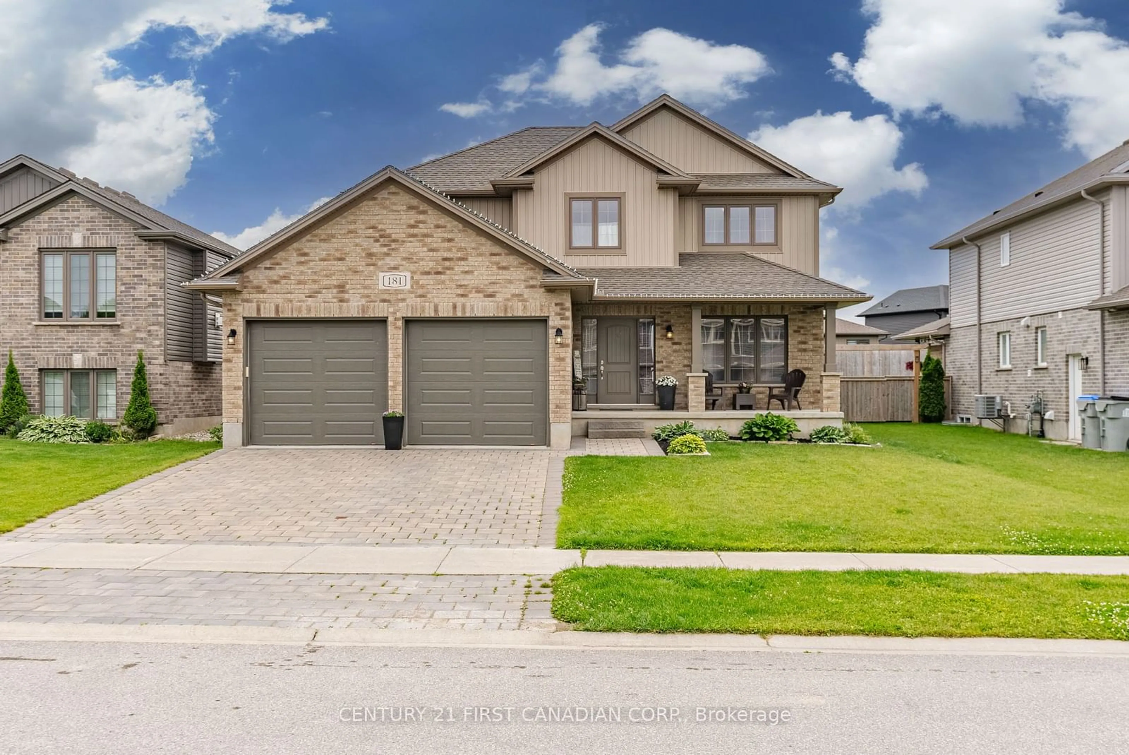 Frontside or backside of a home, the street view for 181 Gilmour Dr, Lucan Biddulph Ontario N0M 2J0