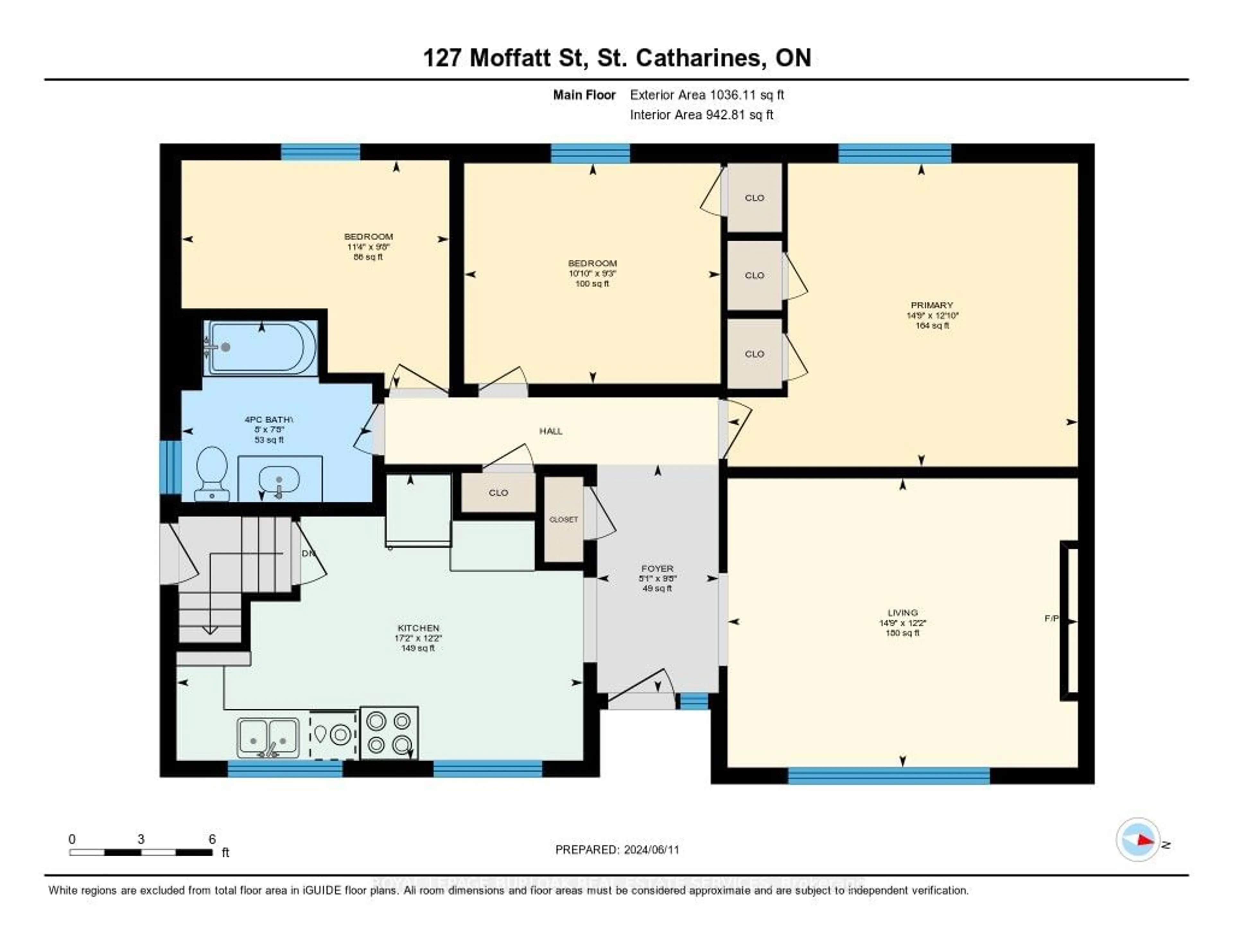 Floor plan for 127 Moffatt St, St. Catharines Ontario L2P 2L7