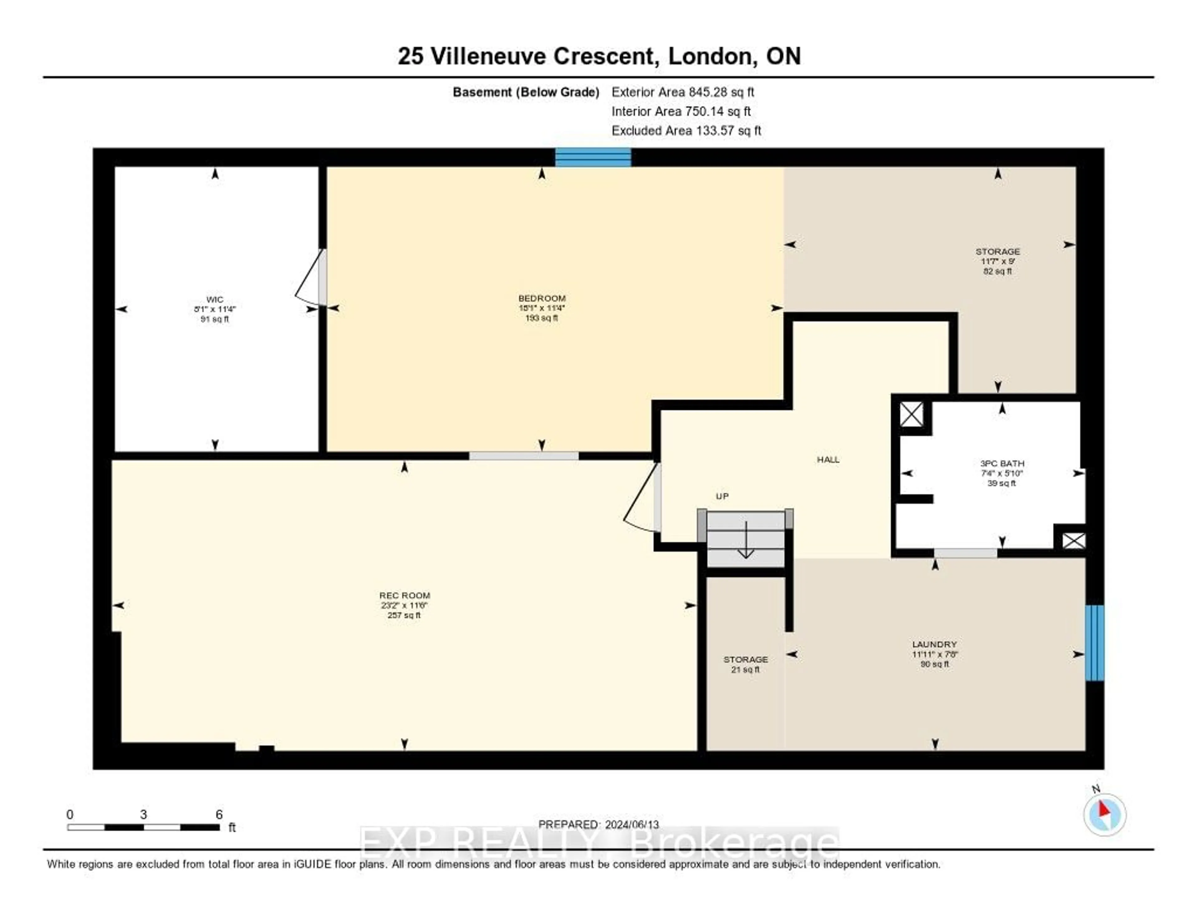 Floor plan for 25 Villenueve Cres, London Ontario N5V 1M7