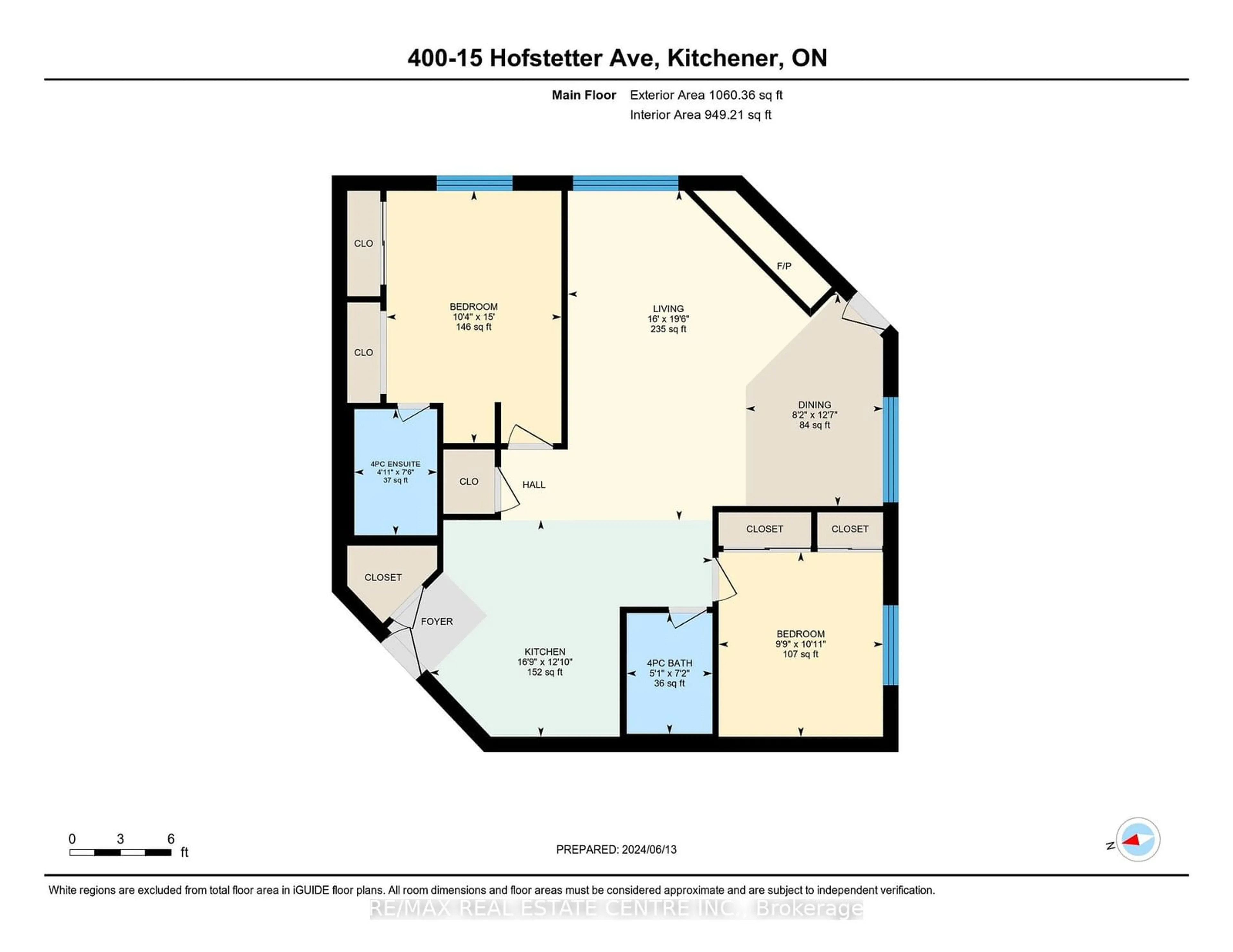 Floor plan for 15 Hofstetter Ave #400, Kitchener Ontario N2A 3Z7