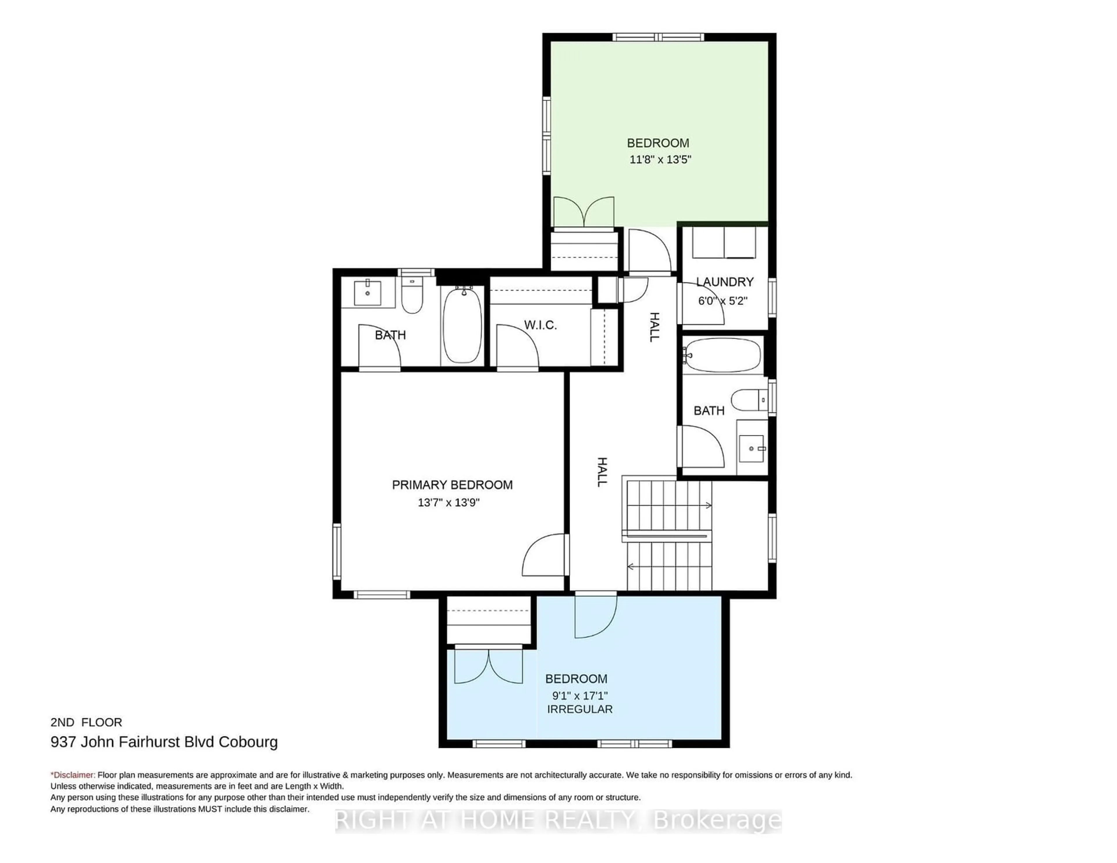 Floor plan for 937 John Fairhurst Blvd, Cobourg Ontario K9A 1L9