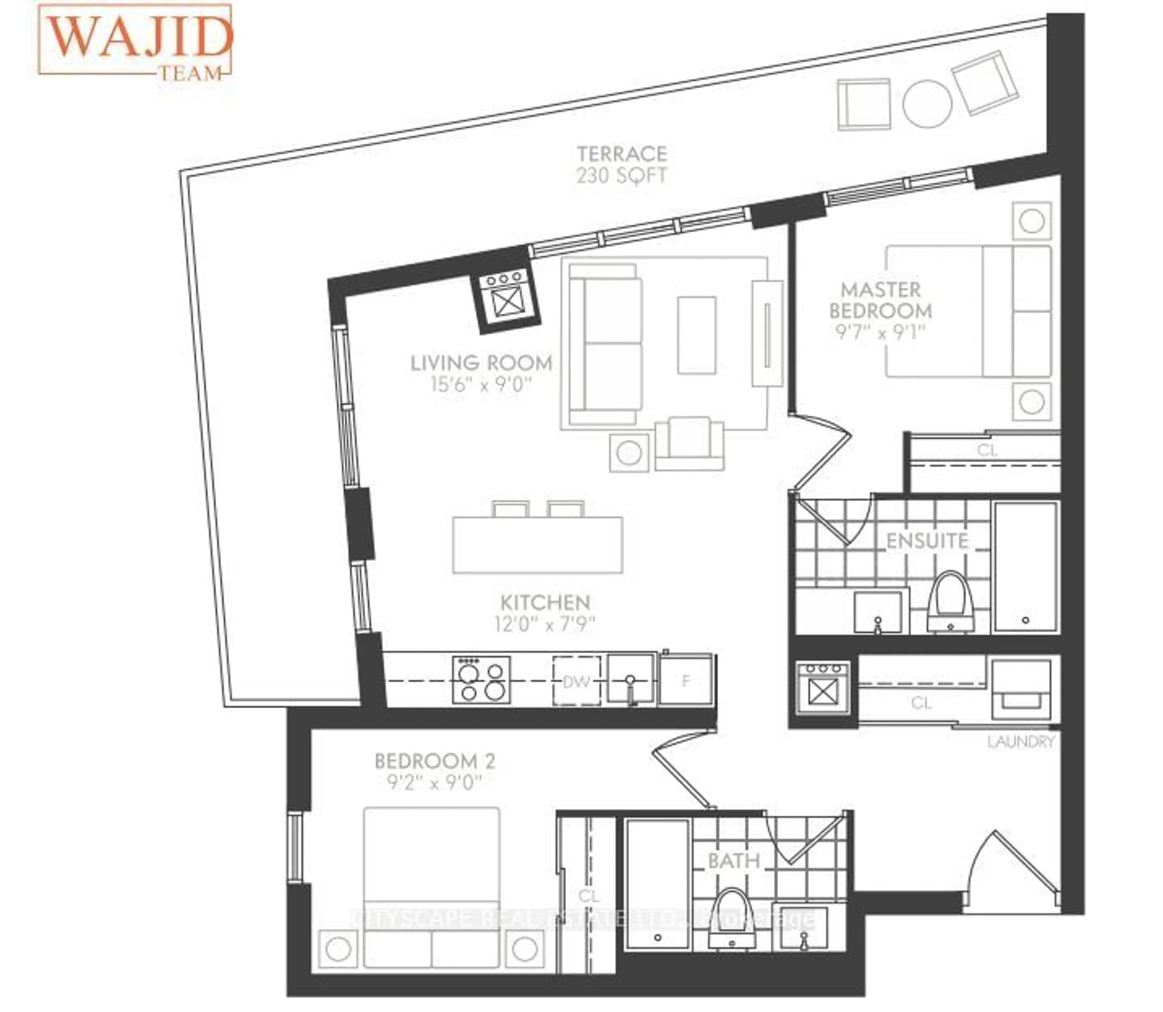 Floor plan for 2782 Barton St #1203, Hamilton Ontario L8E 2J8