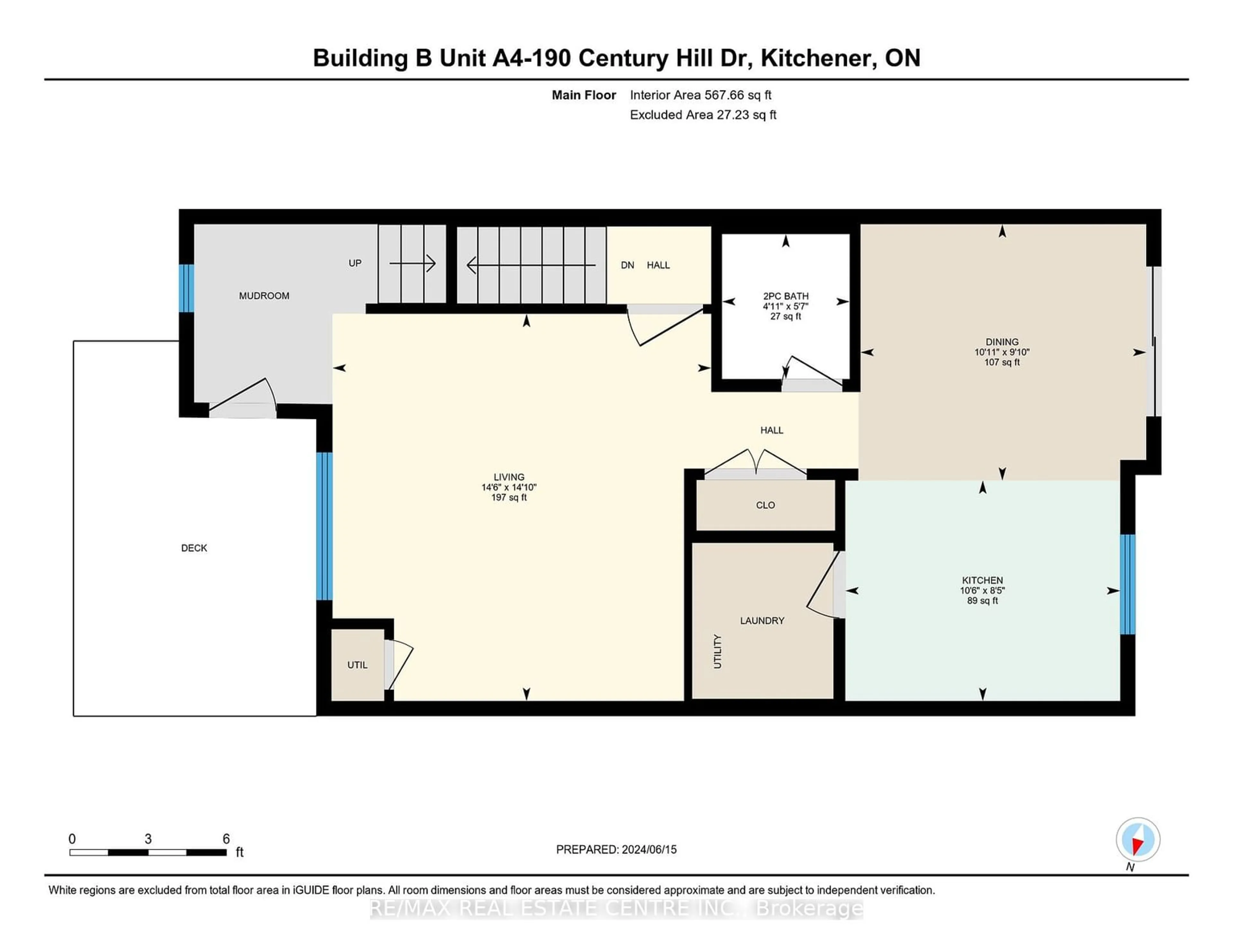 Floor plan for 190 Century Hill Dr #A4, Kitchener Ontario N2E 0G9