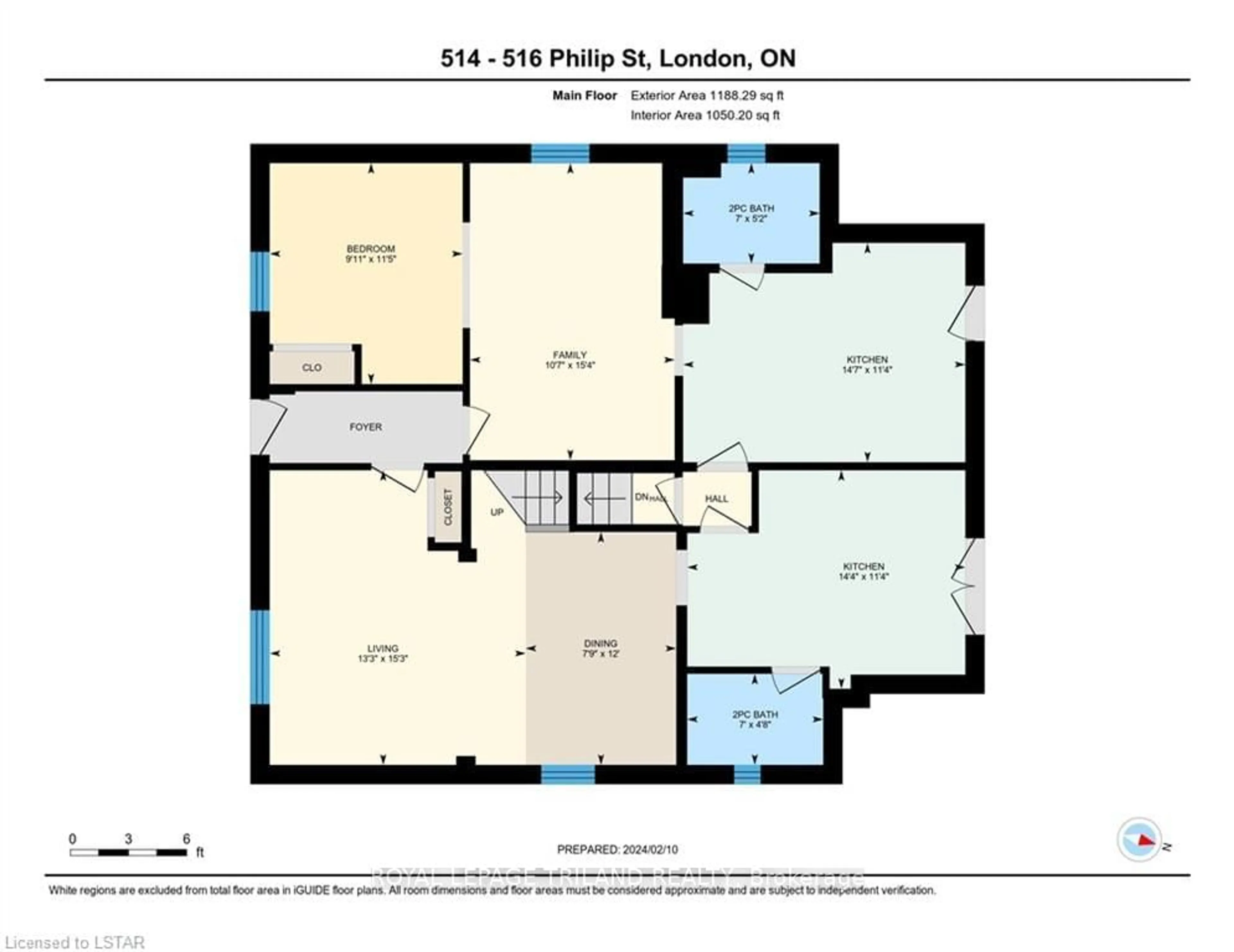 Floor plan for 514-516 Philip St, London Ontario N6B 1A2
