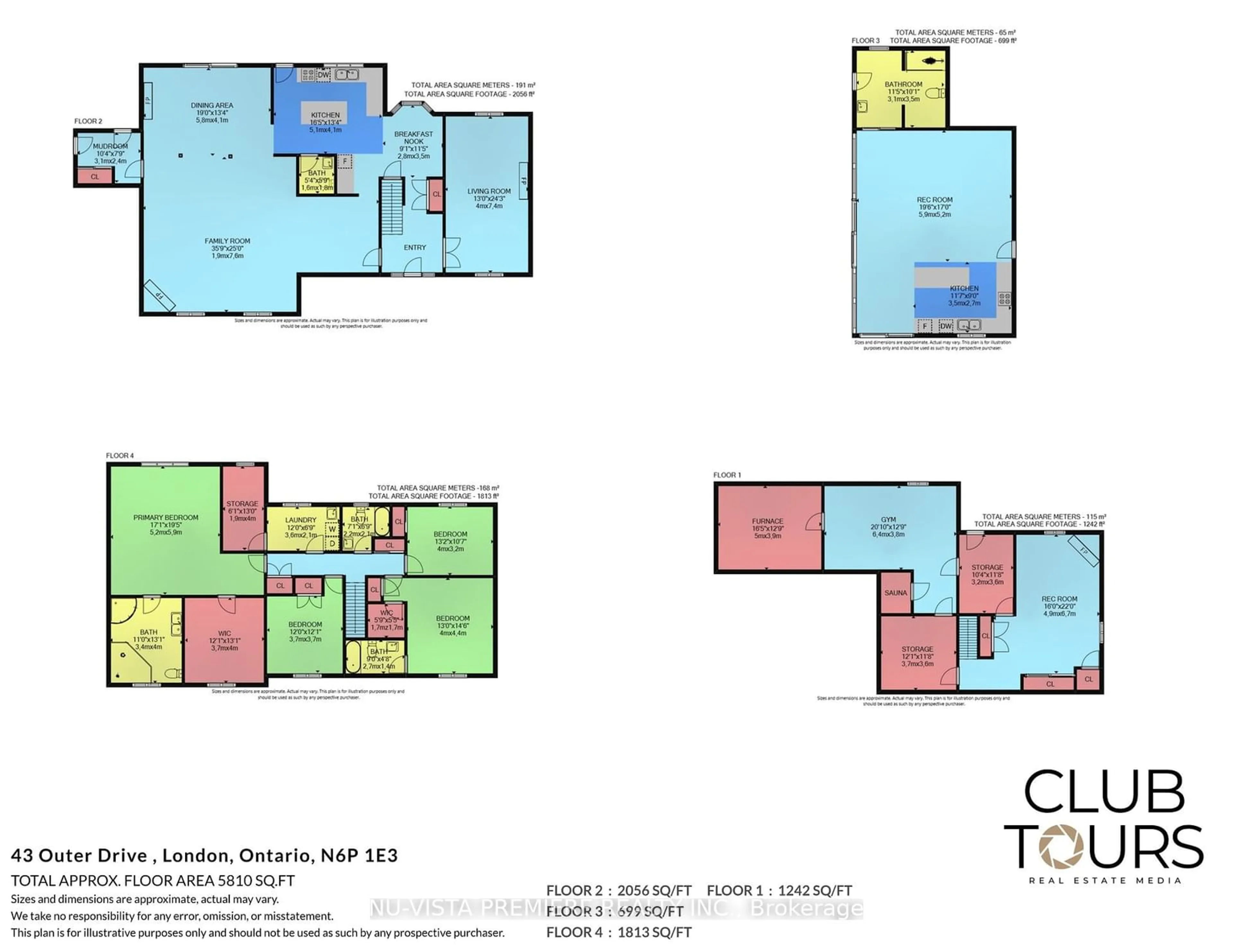Floor plan for 43 Outer Dr, London Ontario N6P 1E3
