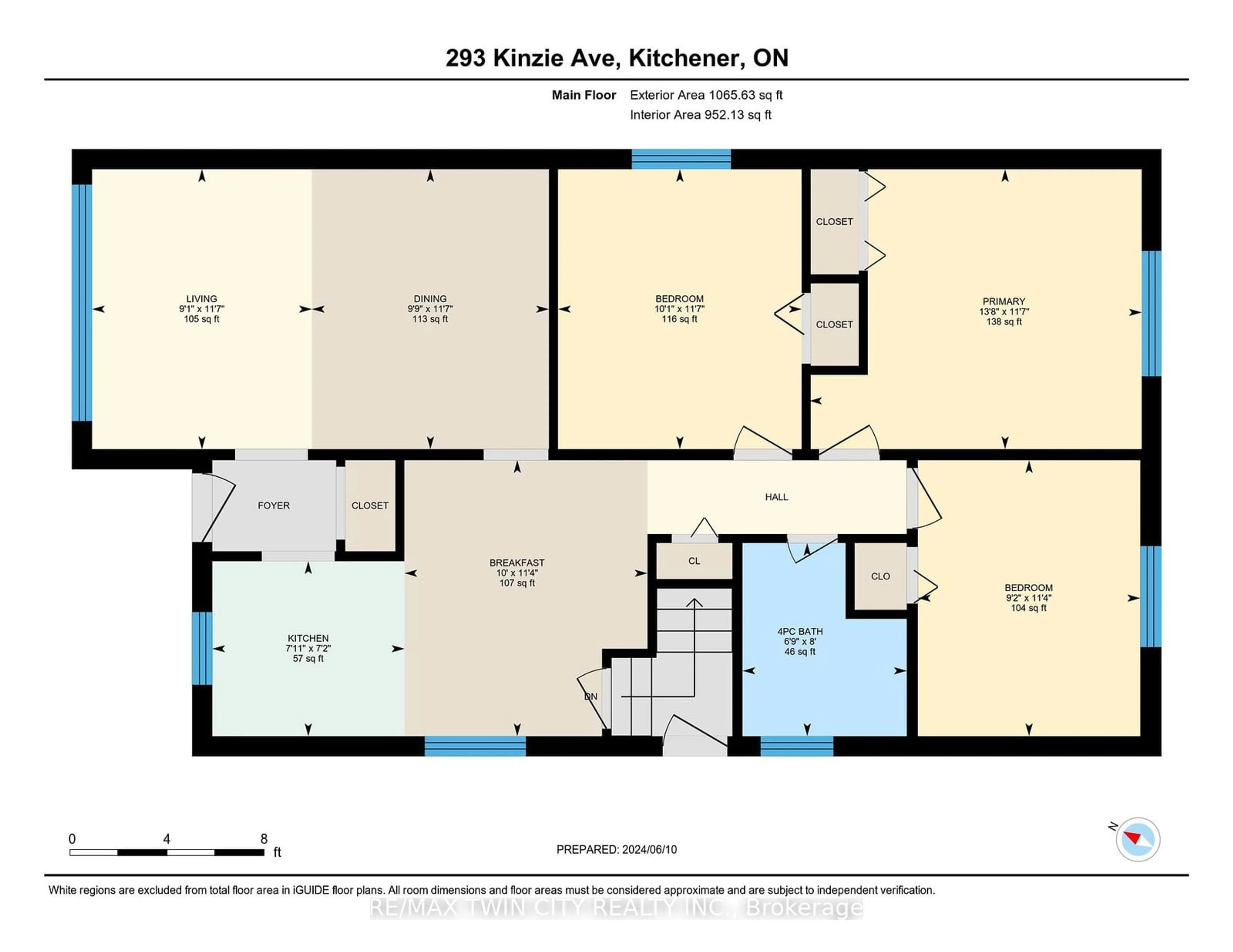Floor plan for 293 Kinzie Ave, Kitchener Ontario N2A 2K5
