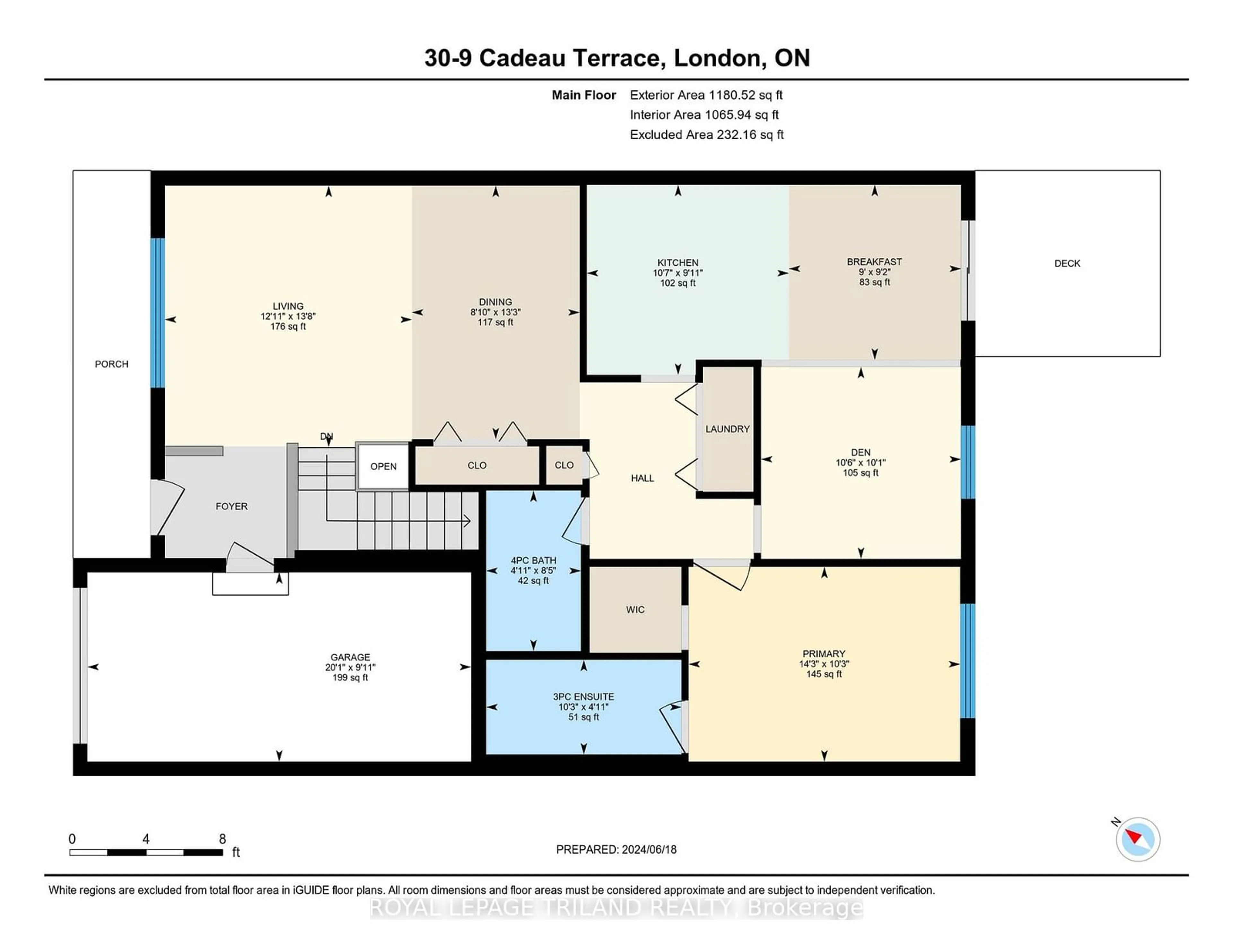 Floor plan for 9 Cadeau Terr #Unit 30, London Ontario N6K 4T5