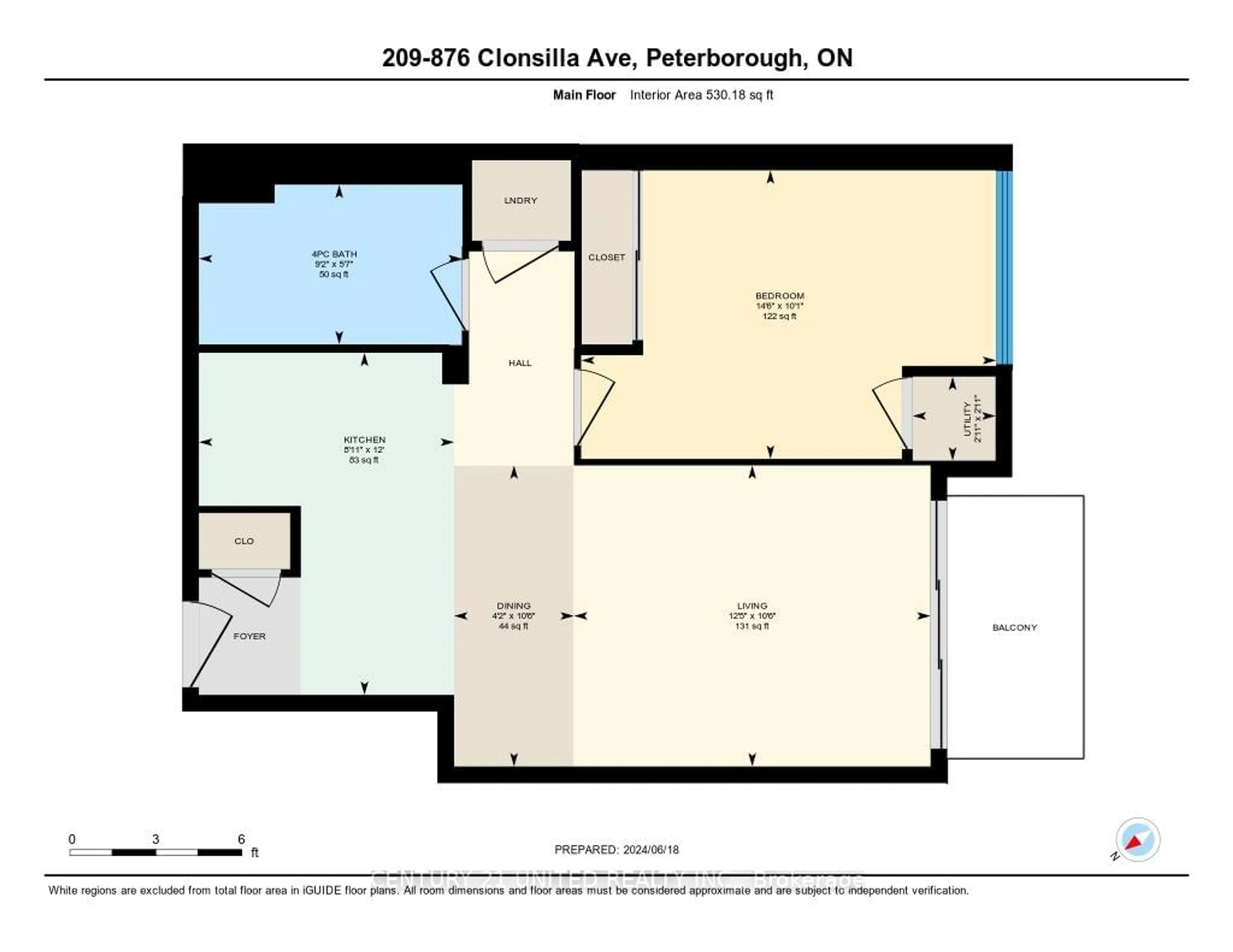 Floor plan for 869 Clonsilla Ave #209, Peterborough Ontario K9J 0B7