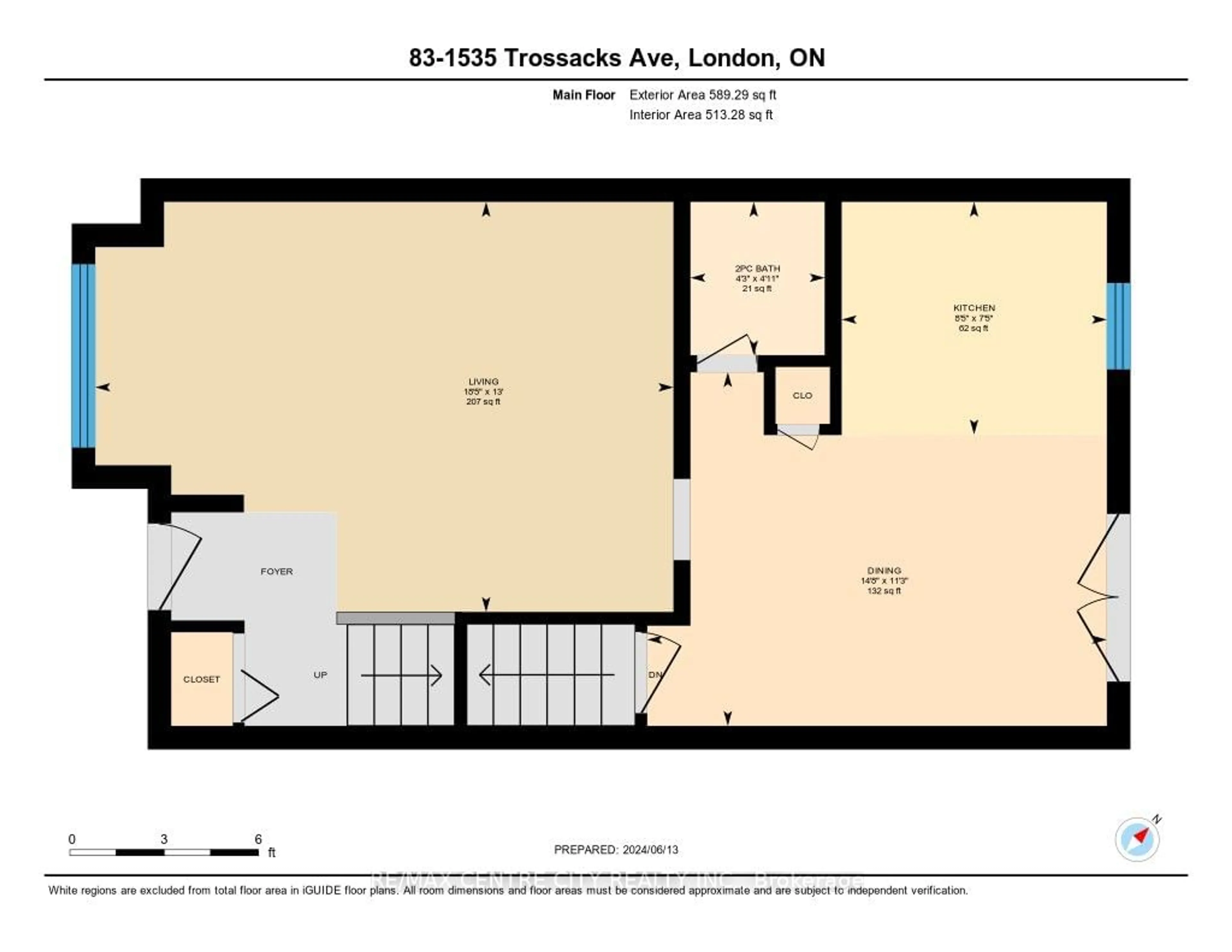 Floor plan for 1535 Trossacks Ave #83, London Ontario N5X 4R1