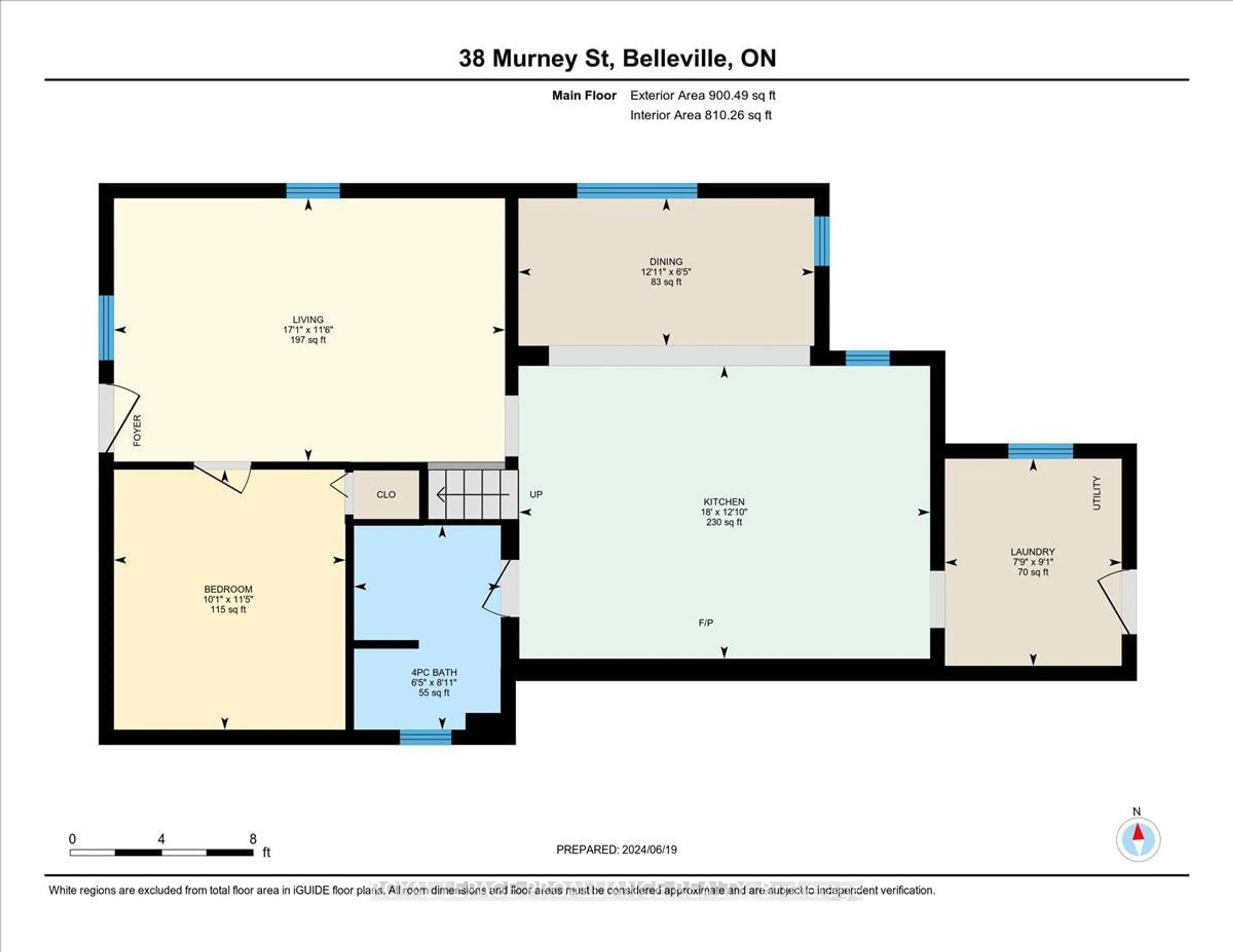 Floor plan for 38 Murney St, Belleville Ontario K8P 3N7
