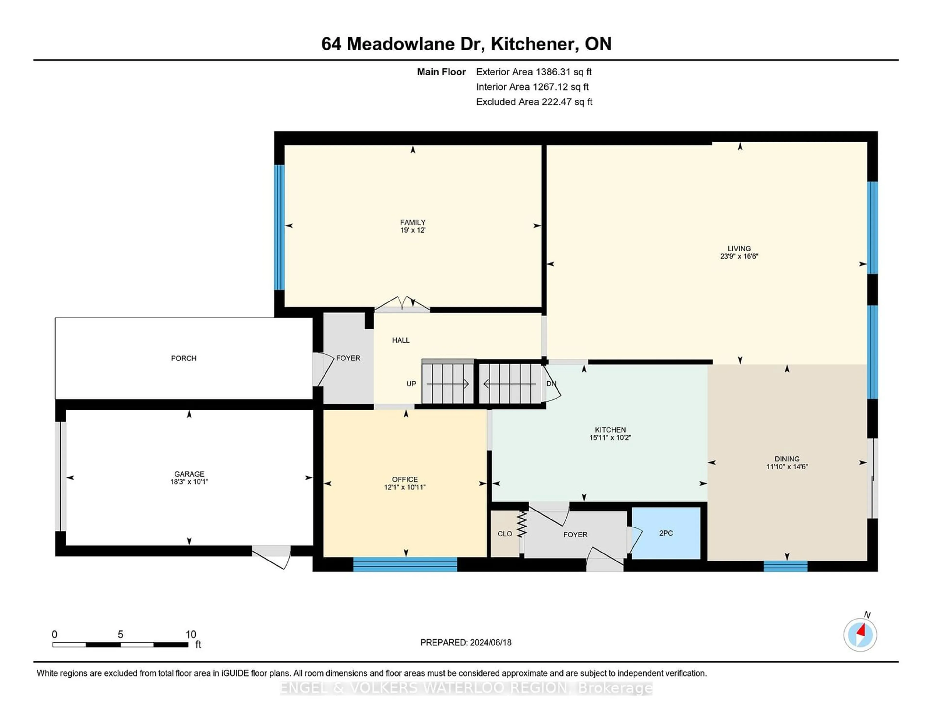 Floor plan for 64 Meadowlane Dr, Kitchener Ontario N2N 1E9