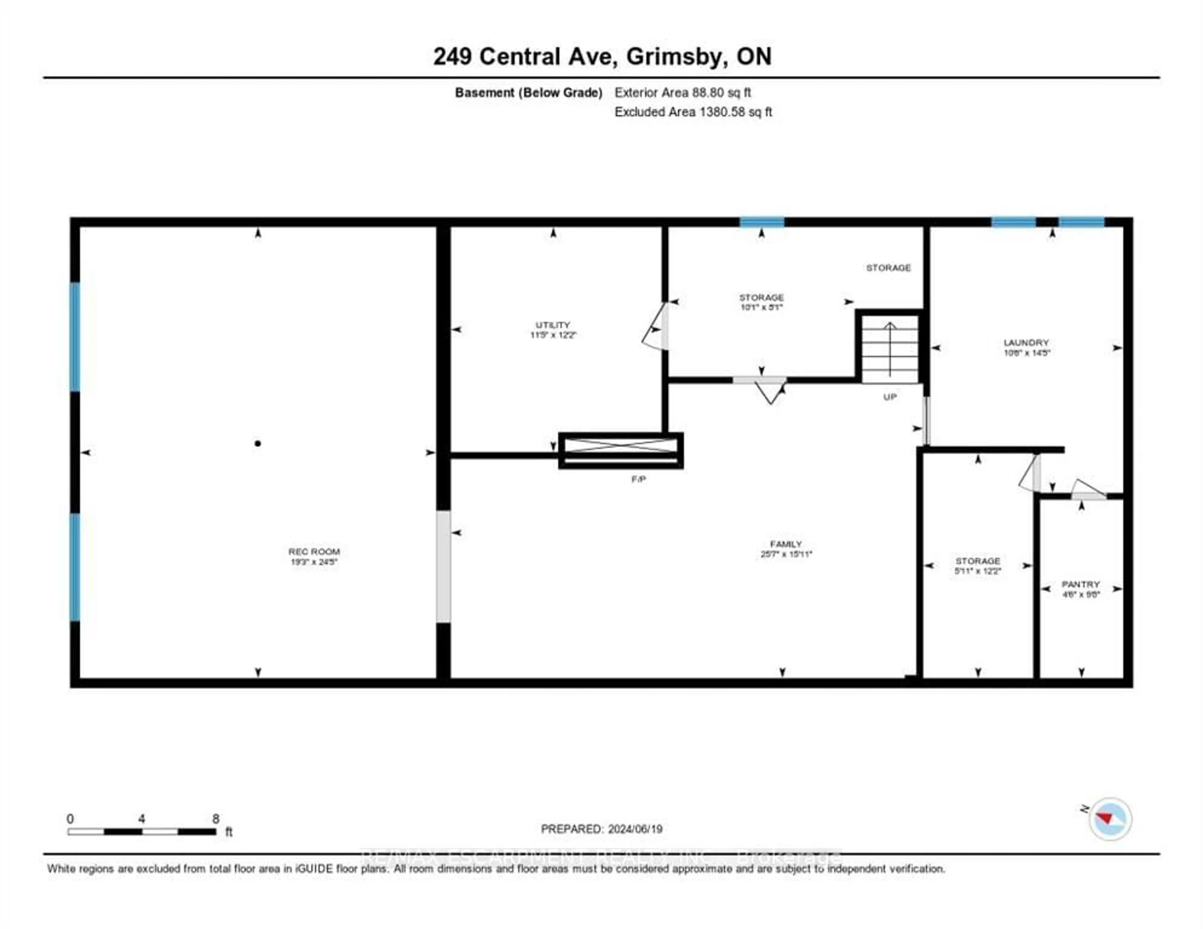 Floor plan for 249 Central Ave, Grimsby Ontario L3M 1X6