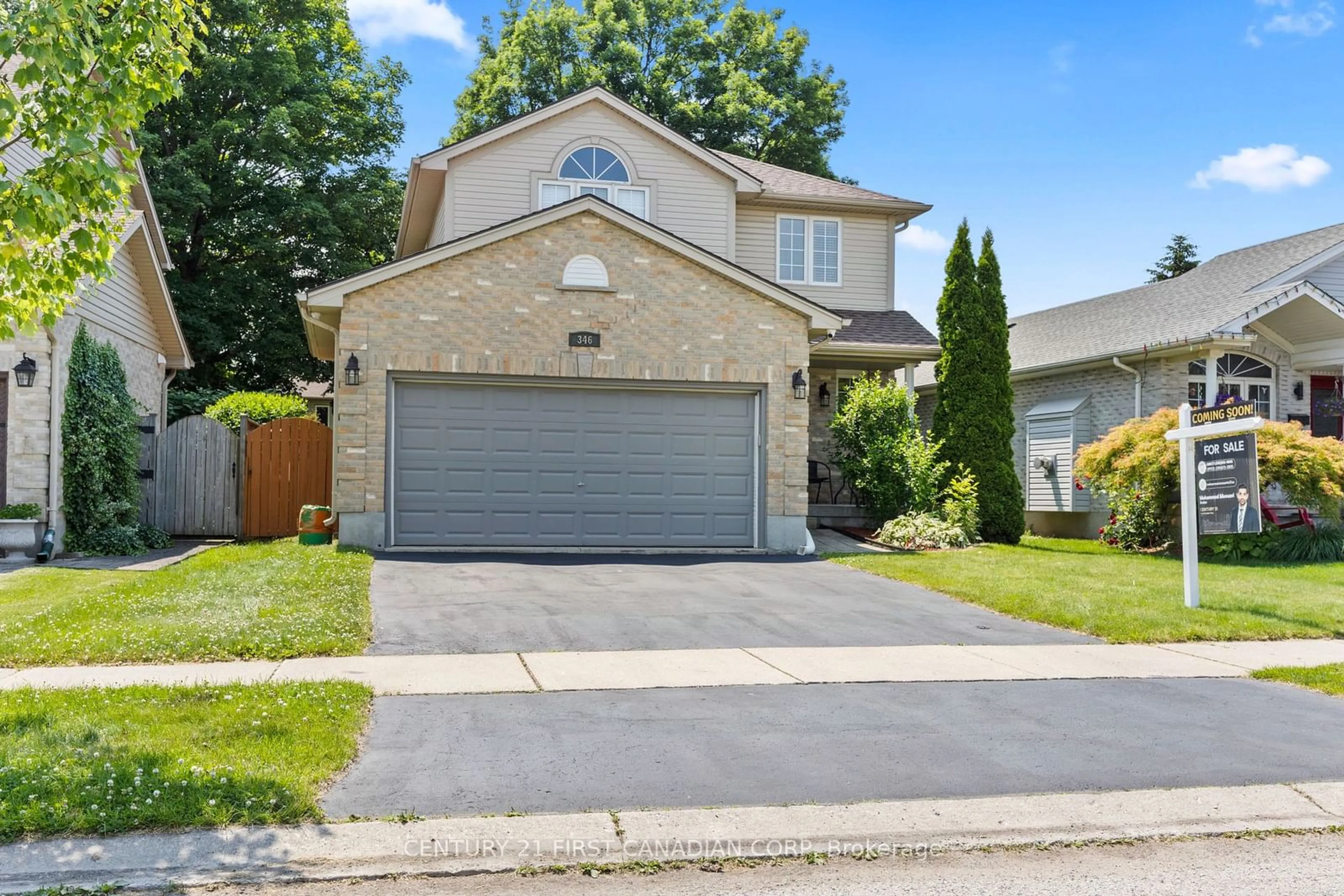 Frontside or backside of a home for 346 White Sands Dr, London Ontario N6M 1J1