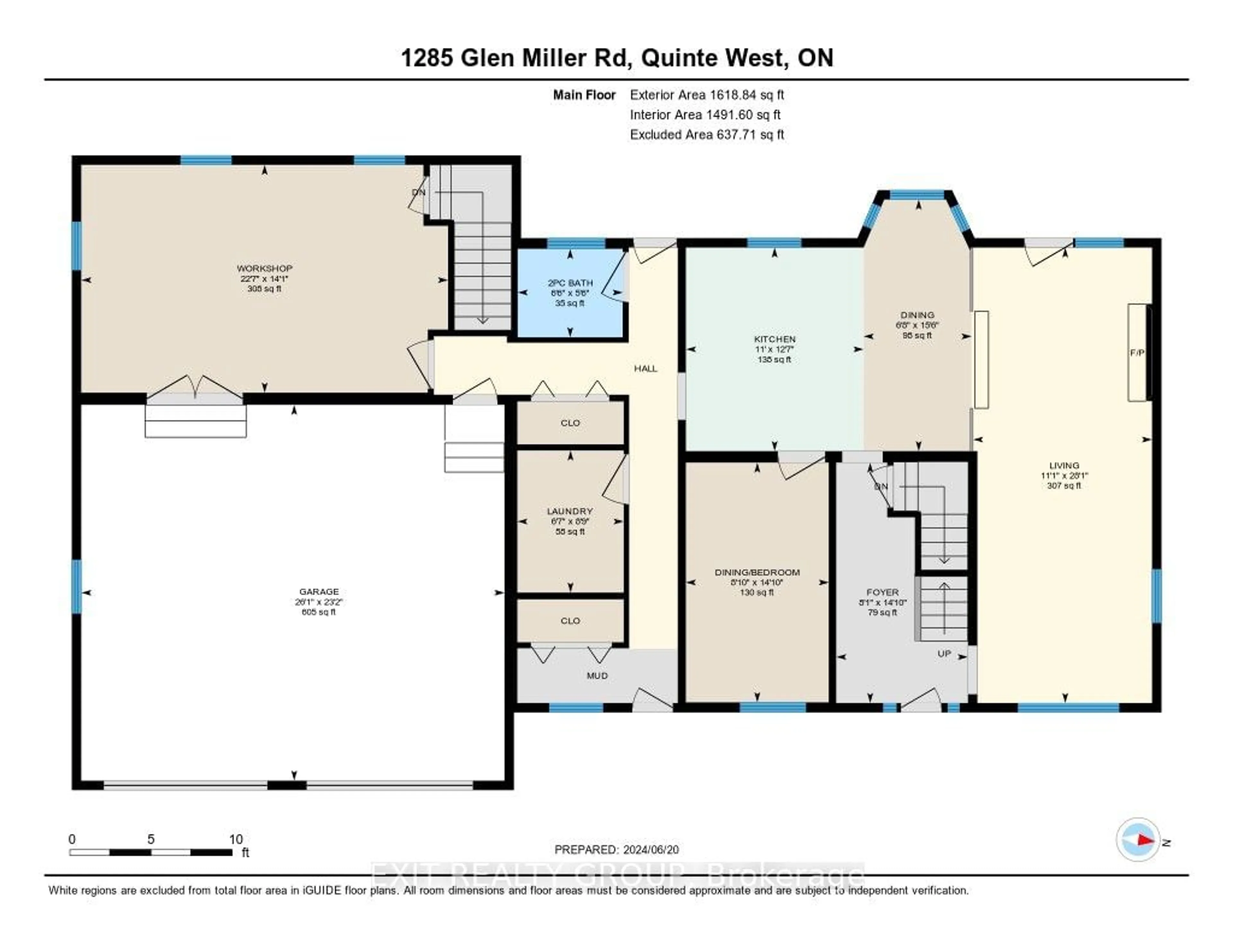 Floor plan for 1285 Glen Miller Rd, Quinte West Ontario K0K 2C0