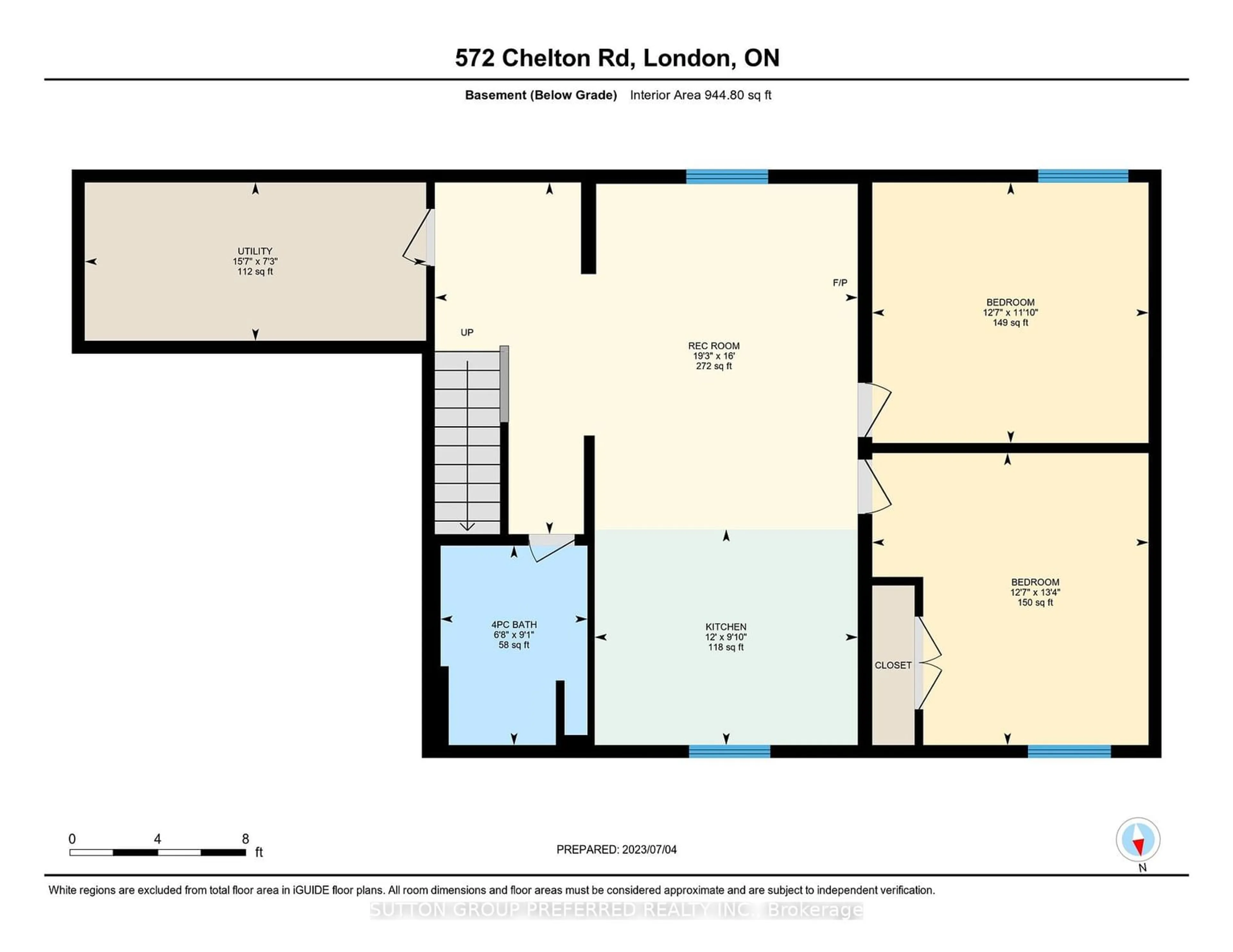 Floor plan for 572 Chelton Rd, London Ontario N6M 0H7