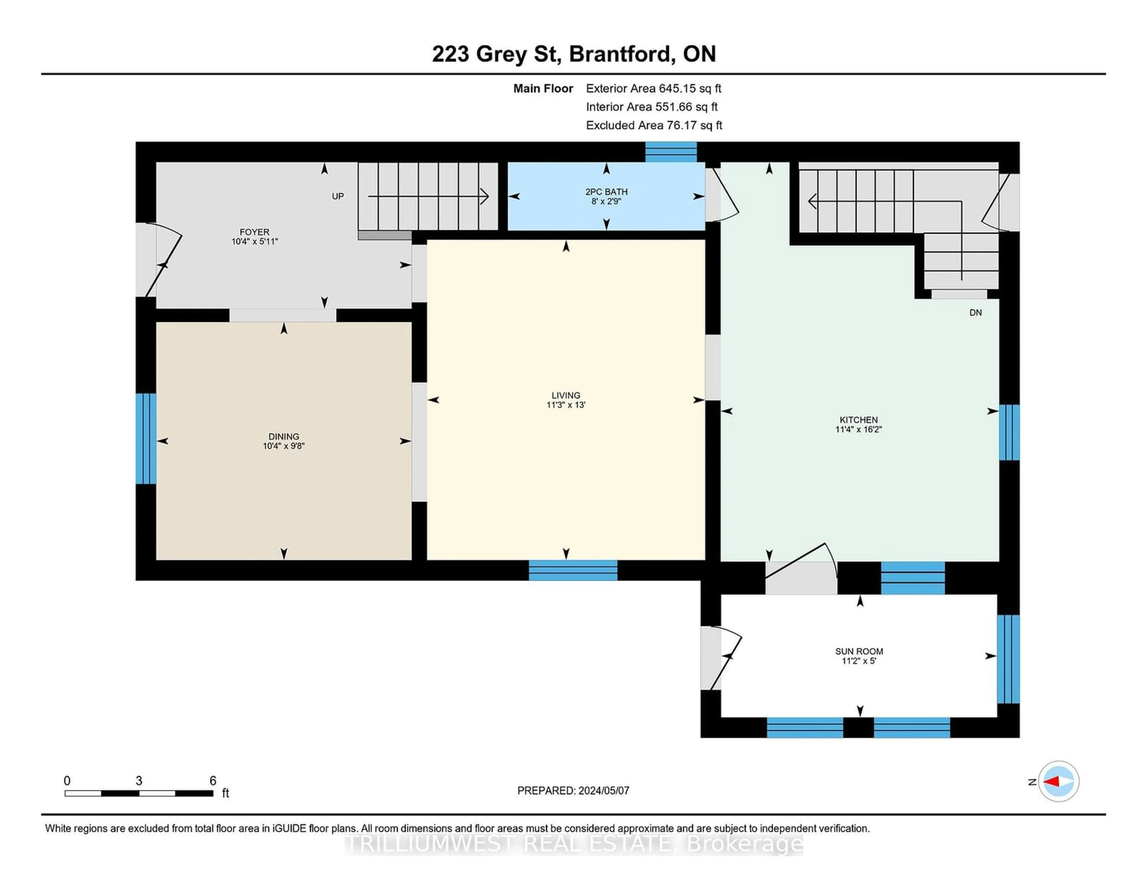 Floor plan for 223 Grey St, Brantford Ontario N3S 4W6