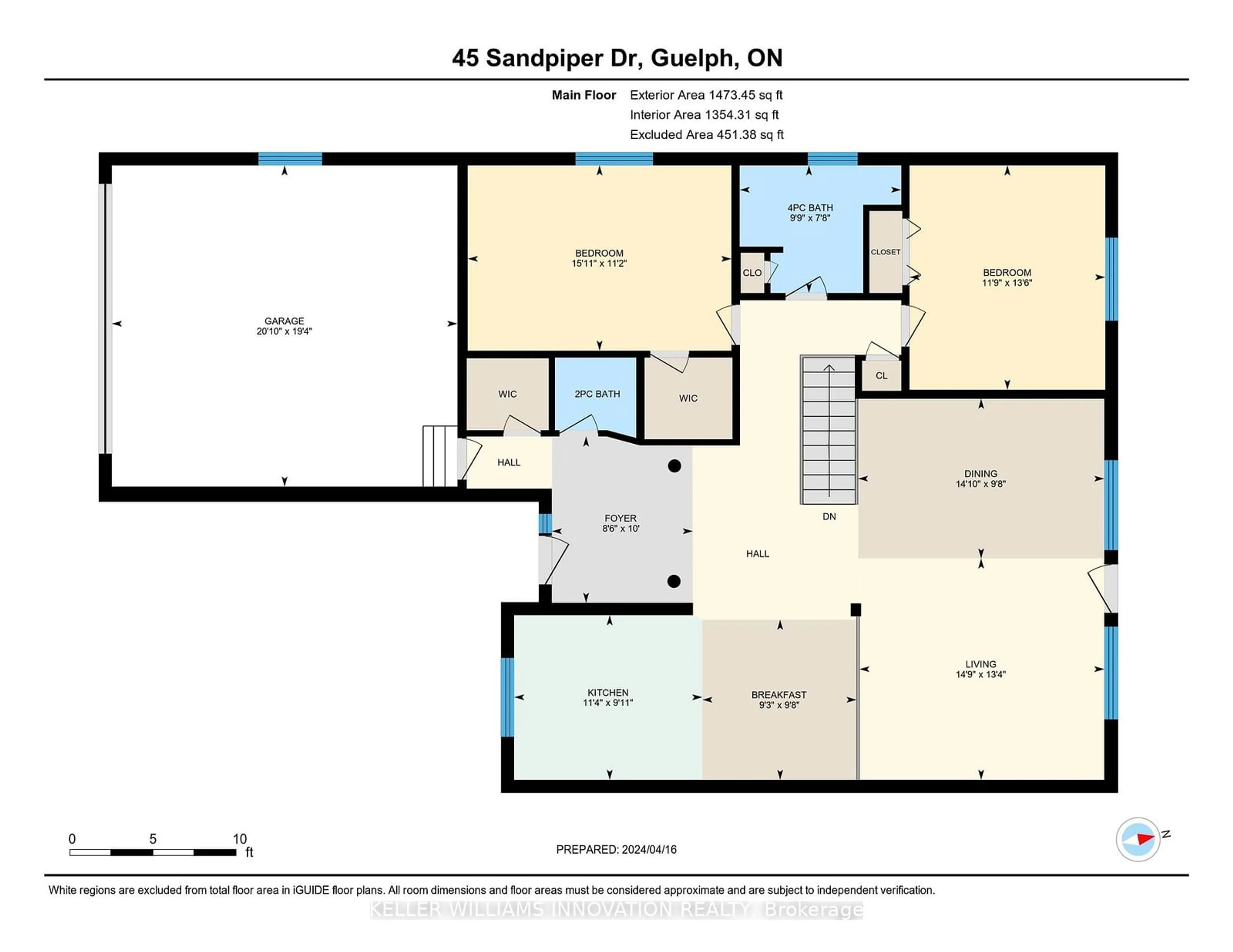 Floor plan for 45 Sandpiper Dr, Guelph Ontario N1C 1C9