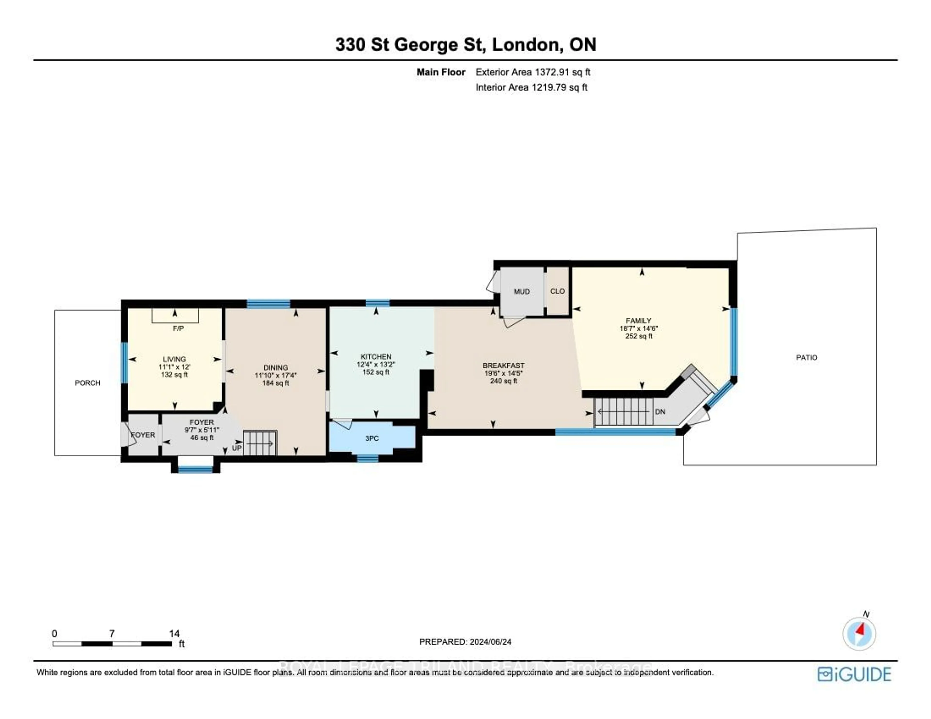 Floor plan for 330 St George St, London Ontario N6A 3B2