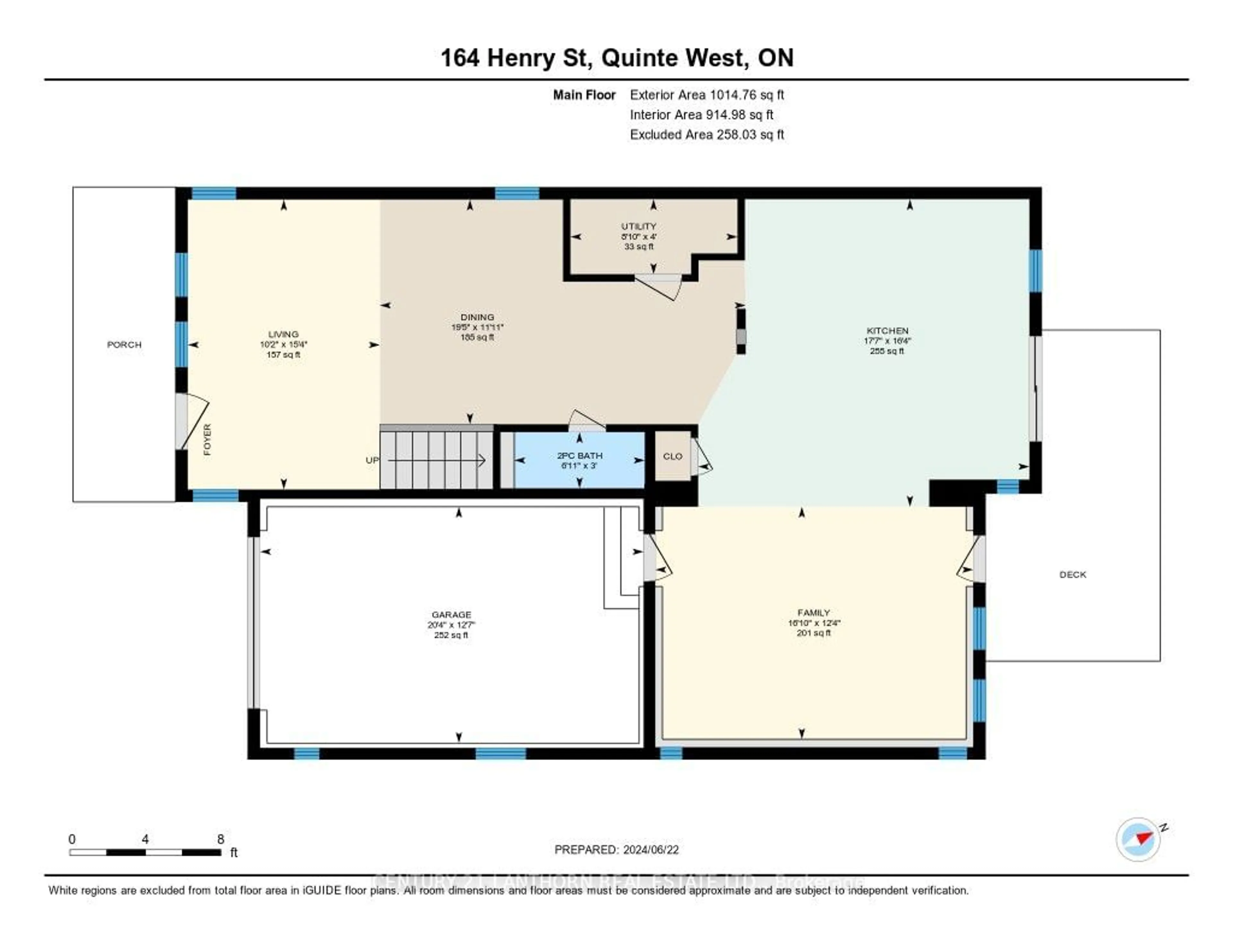 Floor plan for 164 Henry St, Quinte West Ontario K8V 3V2