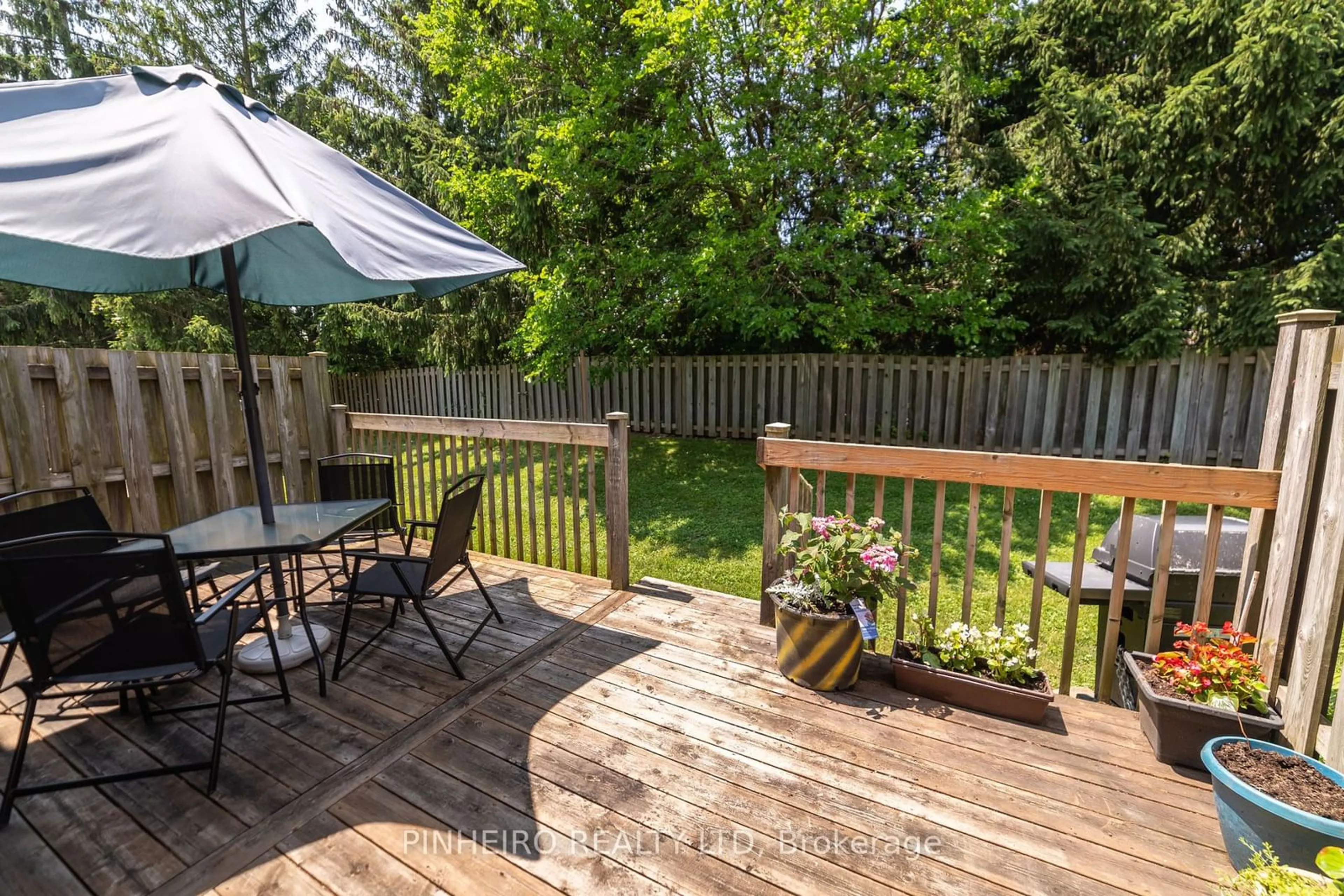 Patio, the fenced backyard for 1318 Highbury Ave #58, London Ontario N5Y 5E5