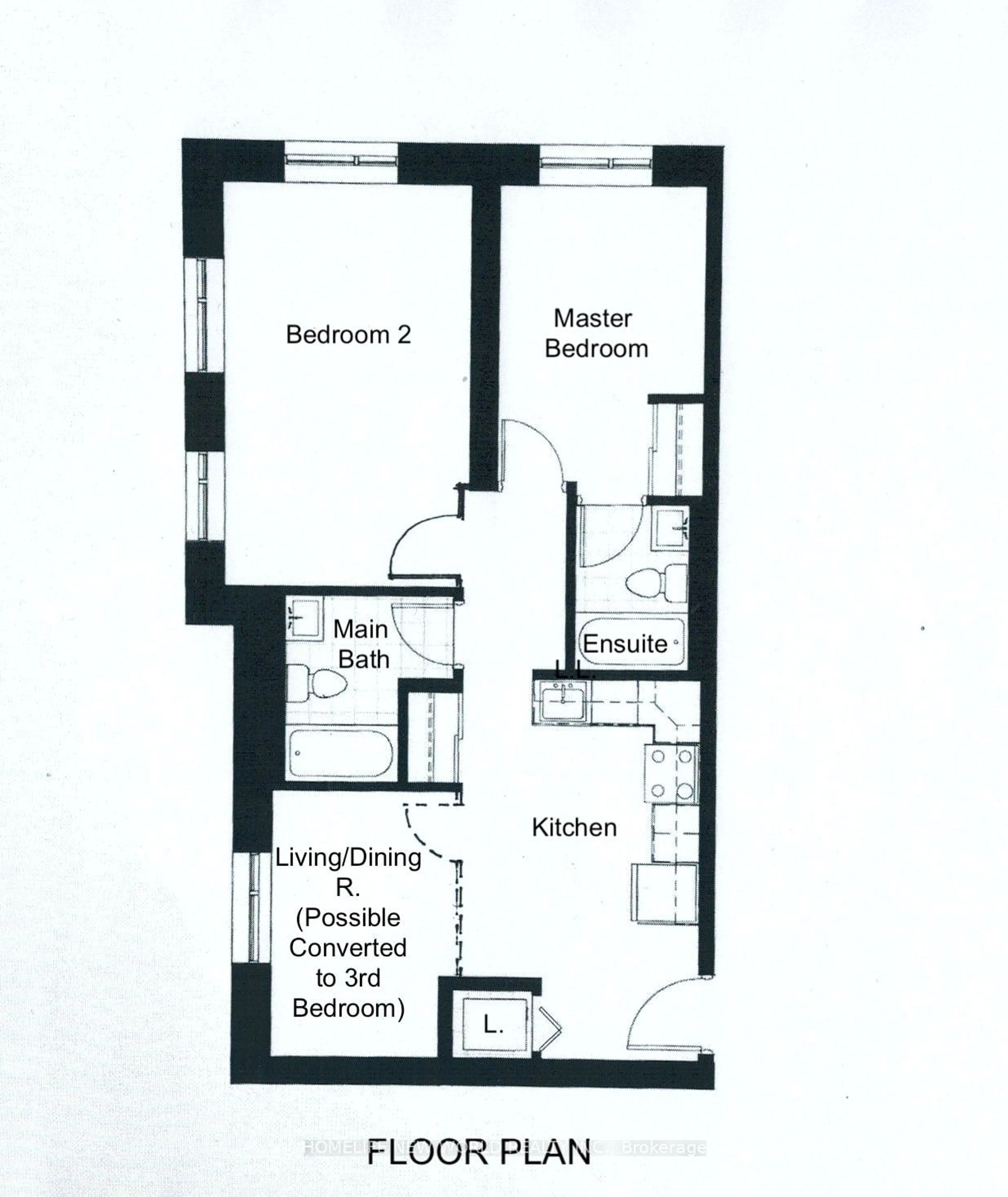 Floor plan for 246 Lester St #502, Waterloo Ontario N2L 0H1