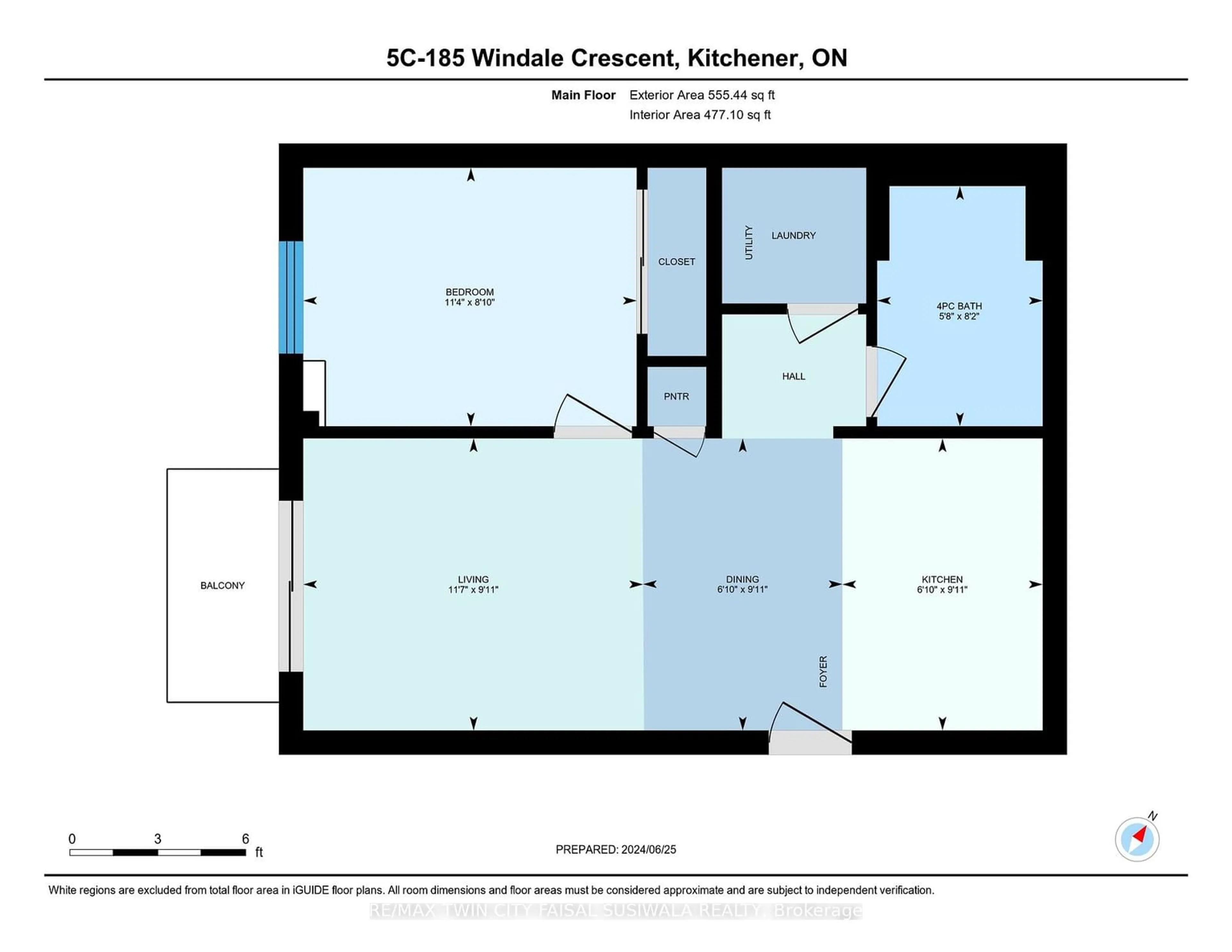 Floor plan for 185 Windale Cres #5C, Kitchener Ontario N2E 0G3