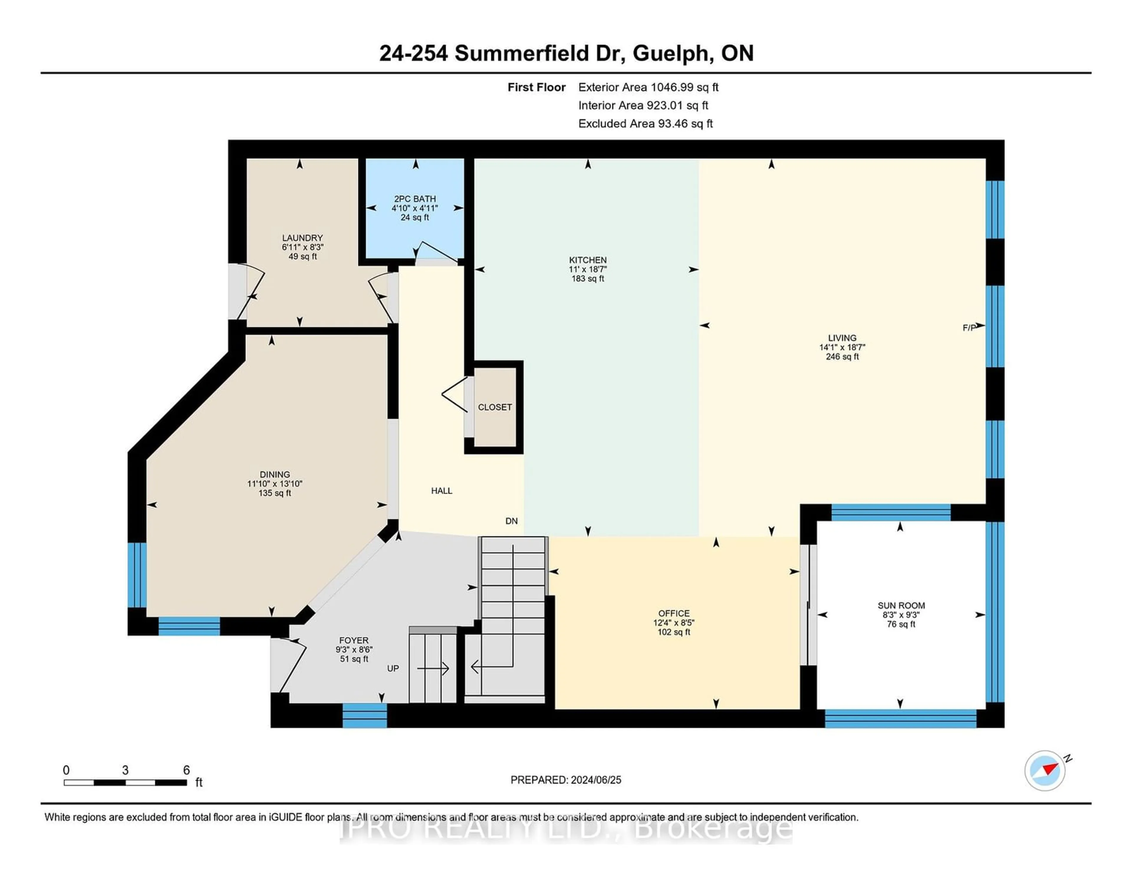 Floor plan for 254 Summerfield Dr #24, Guelph Ontario N1L 1R4