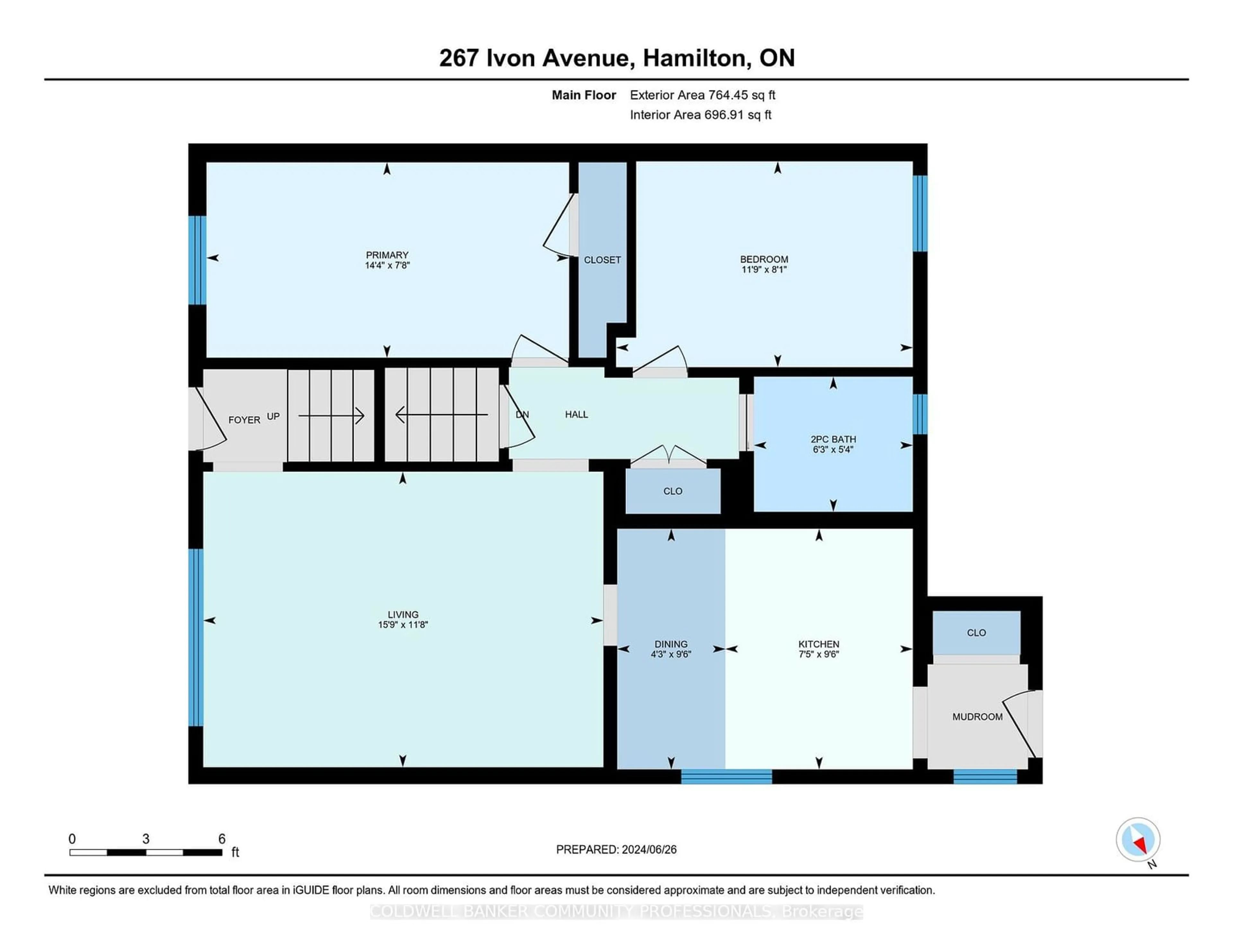 Floor plan for 267 Ivon Ave, Hamilton Ontario L8H 5T3