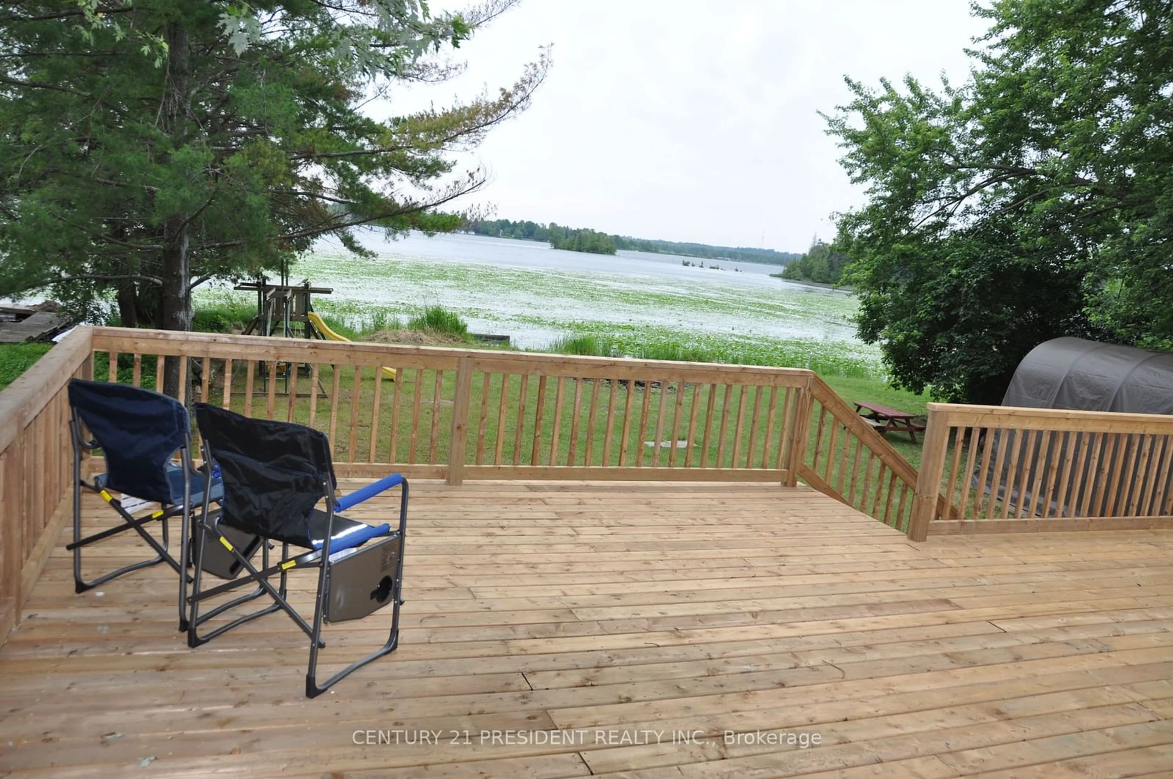 Patio, the view of lake or river for 17 Cedar Bay Rd, Kawartha Lakes Ontario L0K 1B0