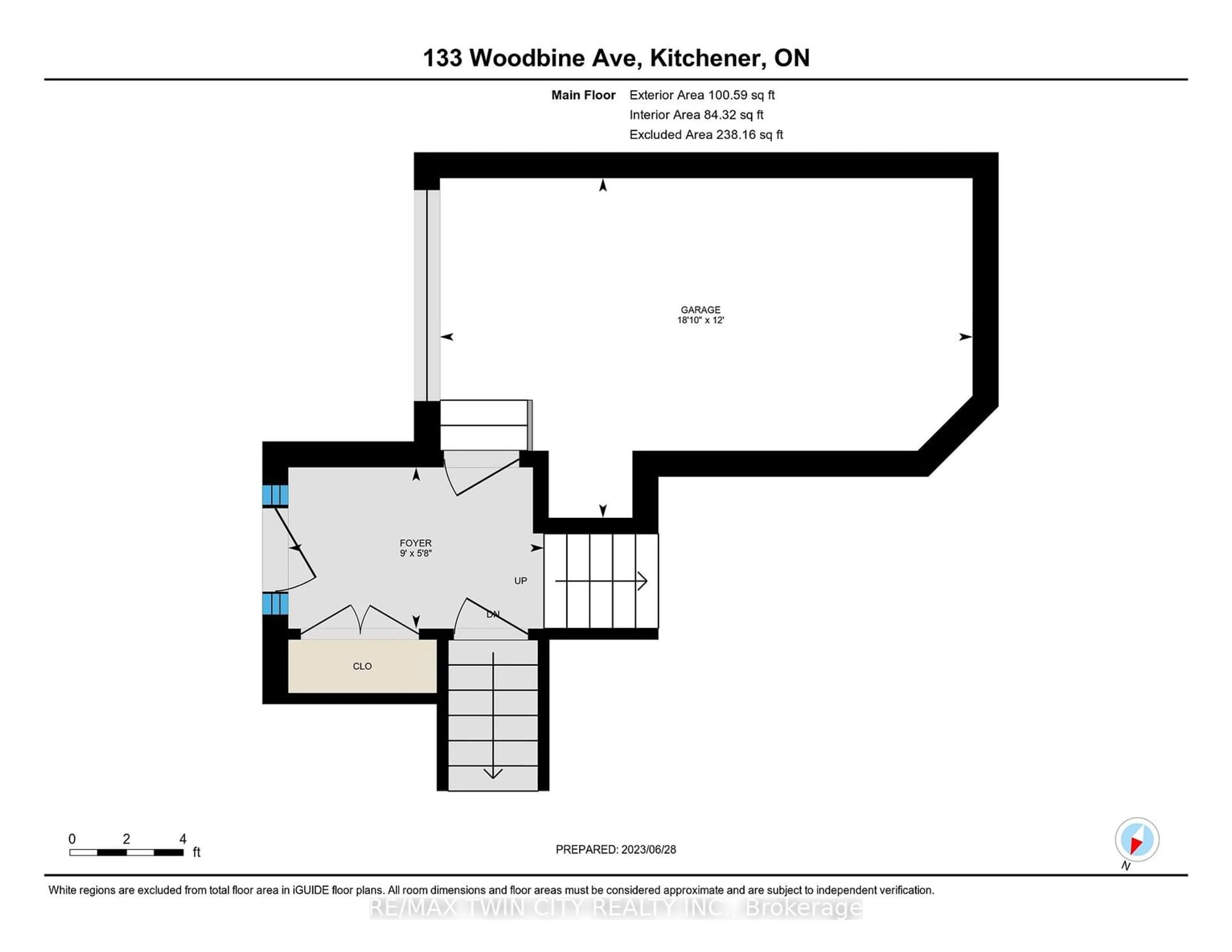 Floor plan for 133 Woodbine Ave, Kitchener Ontario N2R 1Y2